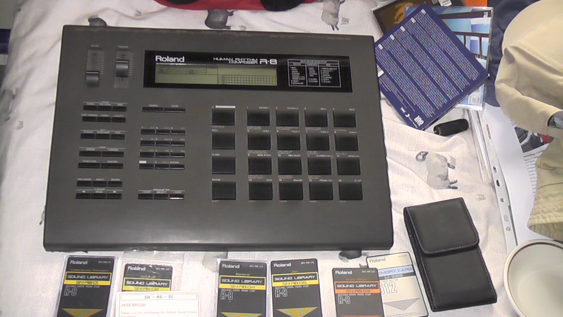 Roland R8 card collection. Getting the band back together. SN-R8