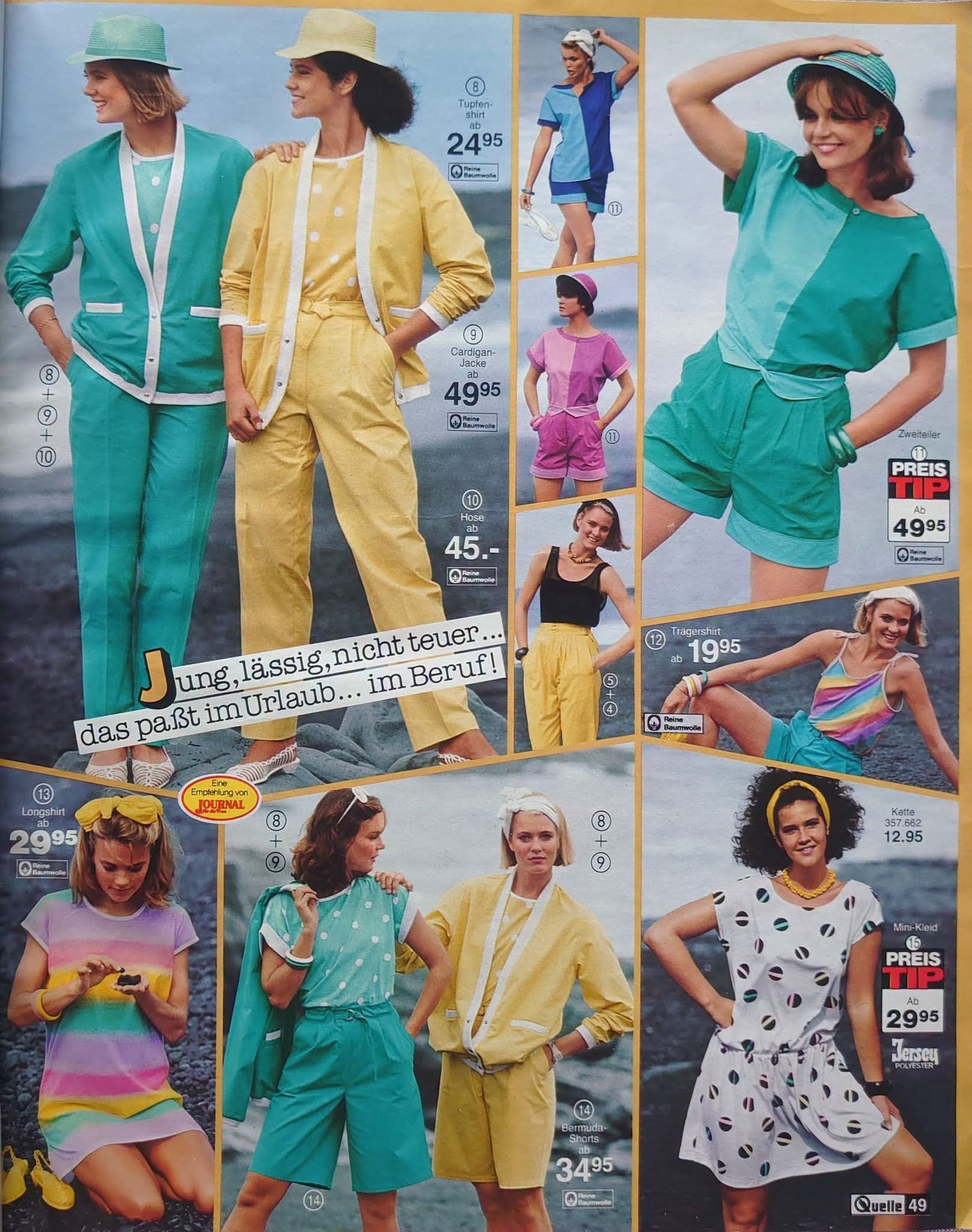 Page from a German home shopping catalogue of spring and summer 1984.