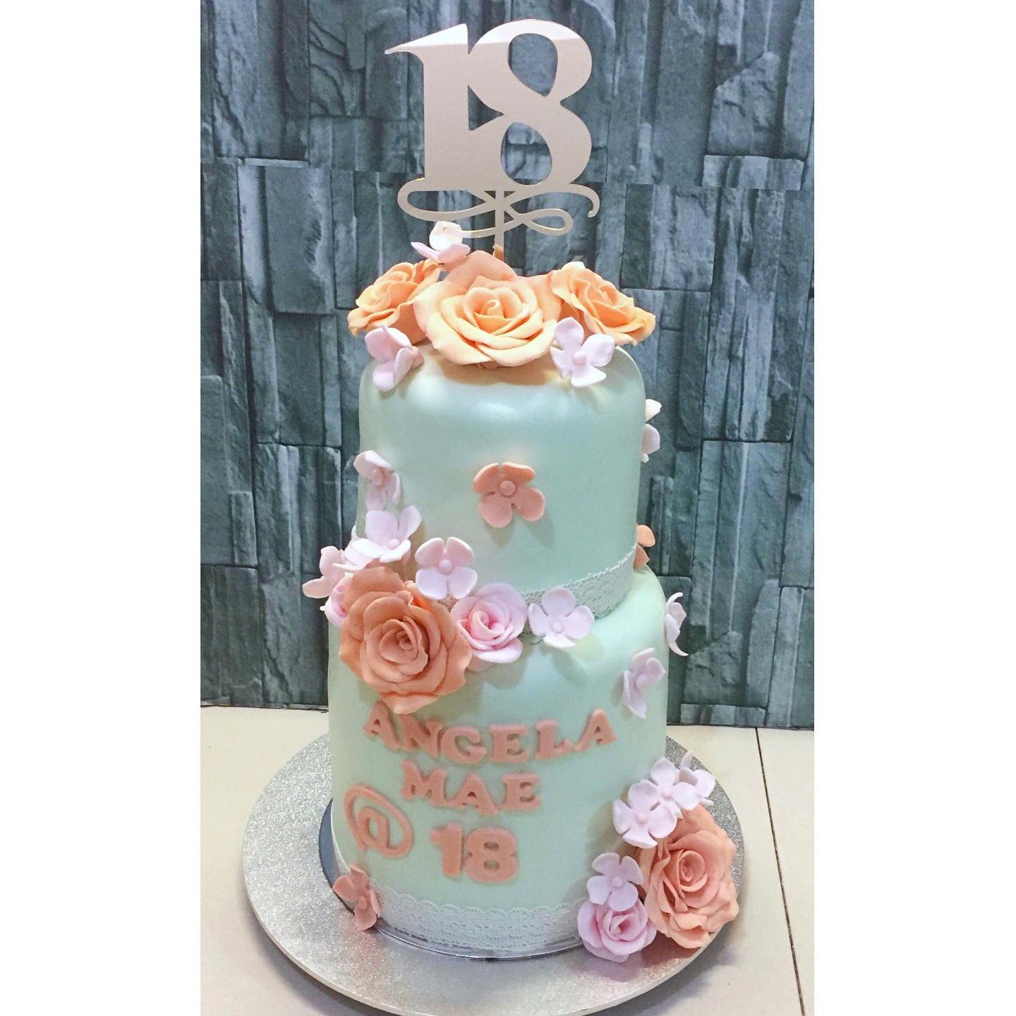 Pastel Color 18th Birthday Cake Baysann S Cake House Facebook