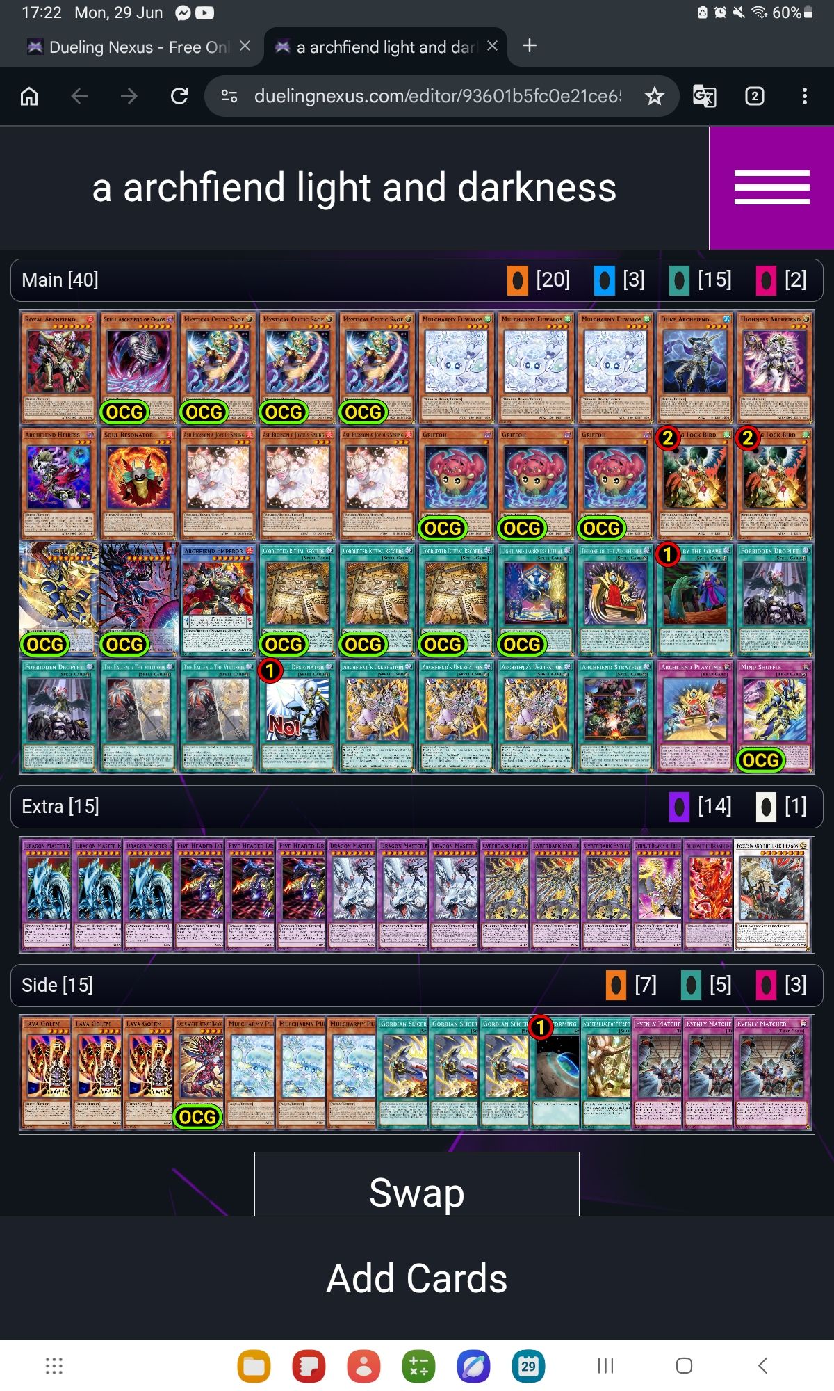 yu gi oh duel links archfiend deck Yu-Gi-Oh! Yugioh Complete Hot Red Dragon Tournament Ready : Toys & Games DECK] Red Eyes Archfiends! :