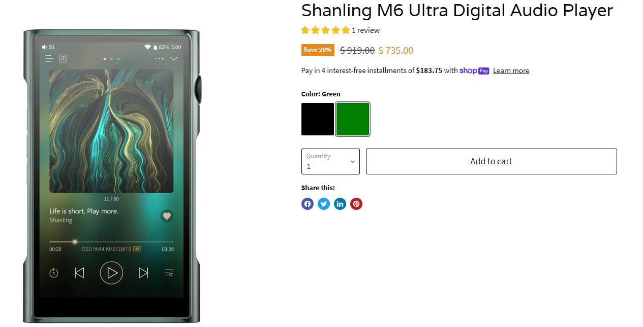 DAP question: is the Shanling M6 Ultra still a valid option? I can