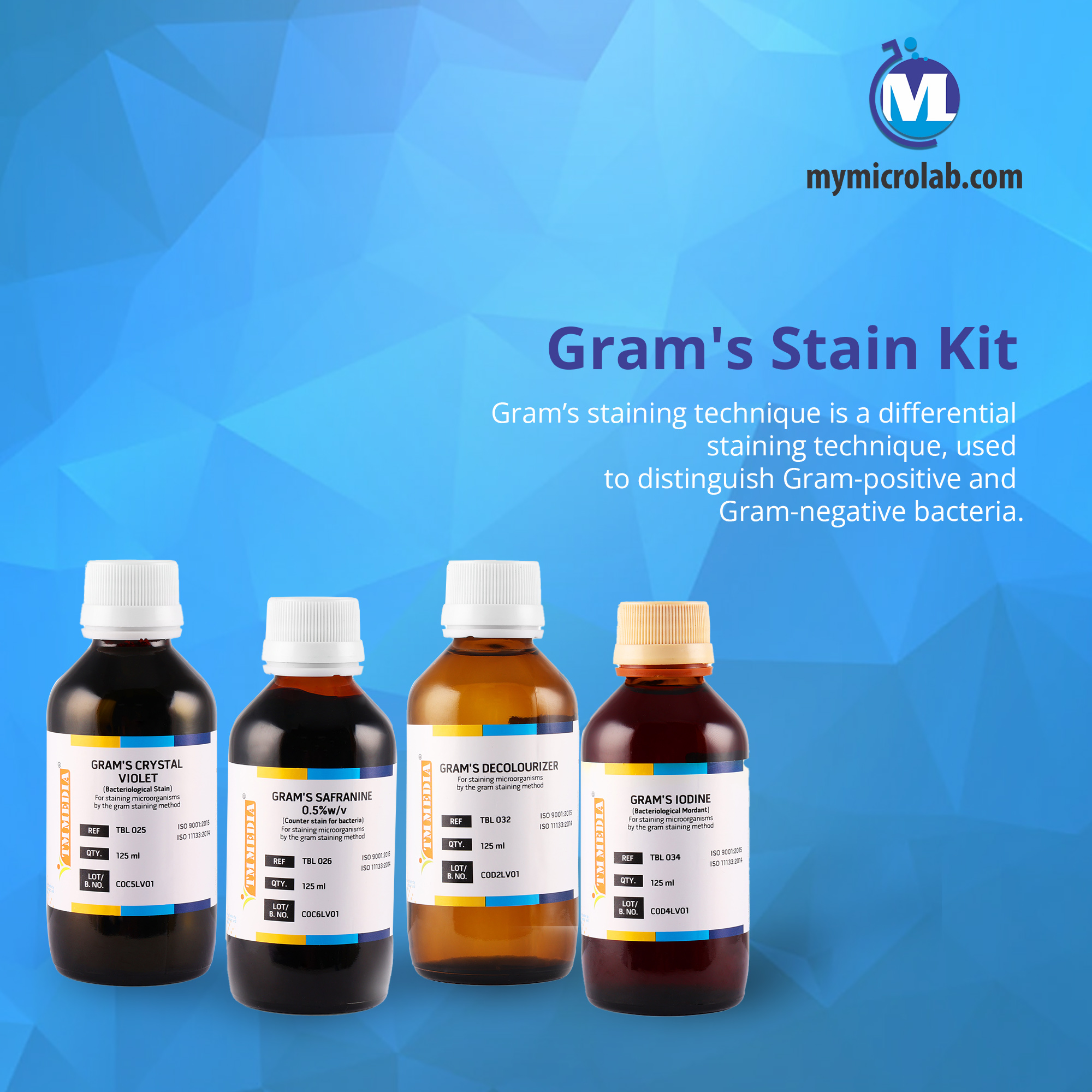 Gram staining Kit combo is the... - Pg Micro Lab Solution Llp
