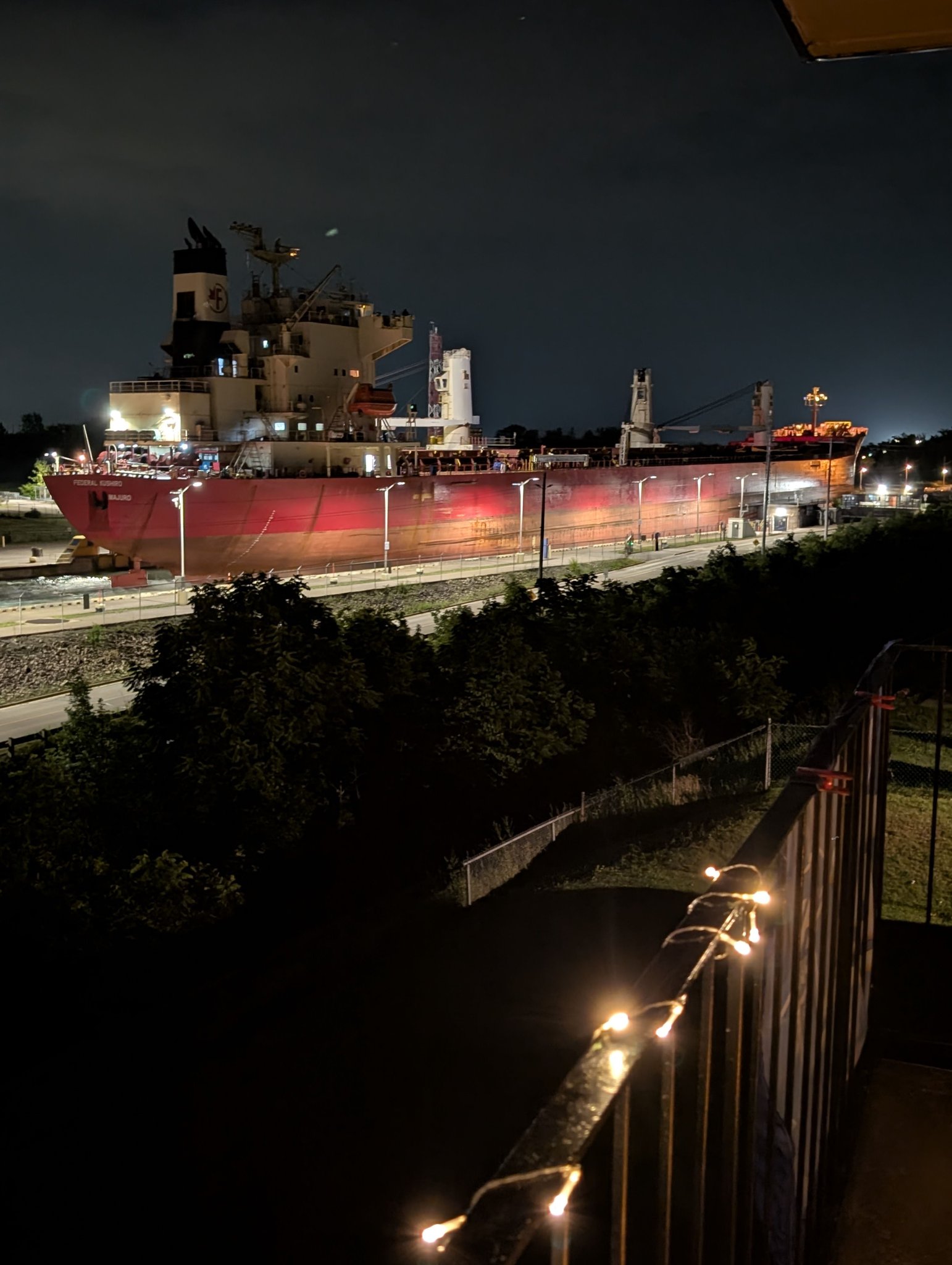 Federal Kushino cargo ship passes through lock 7 | Sault Ste Marie, ON