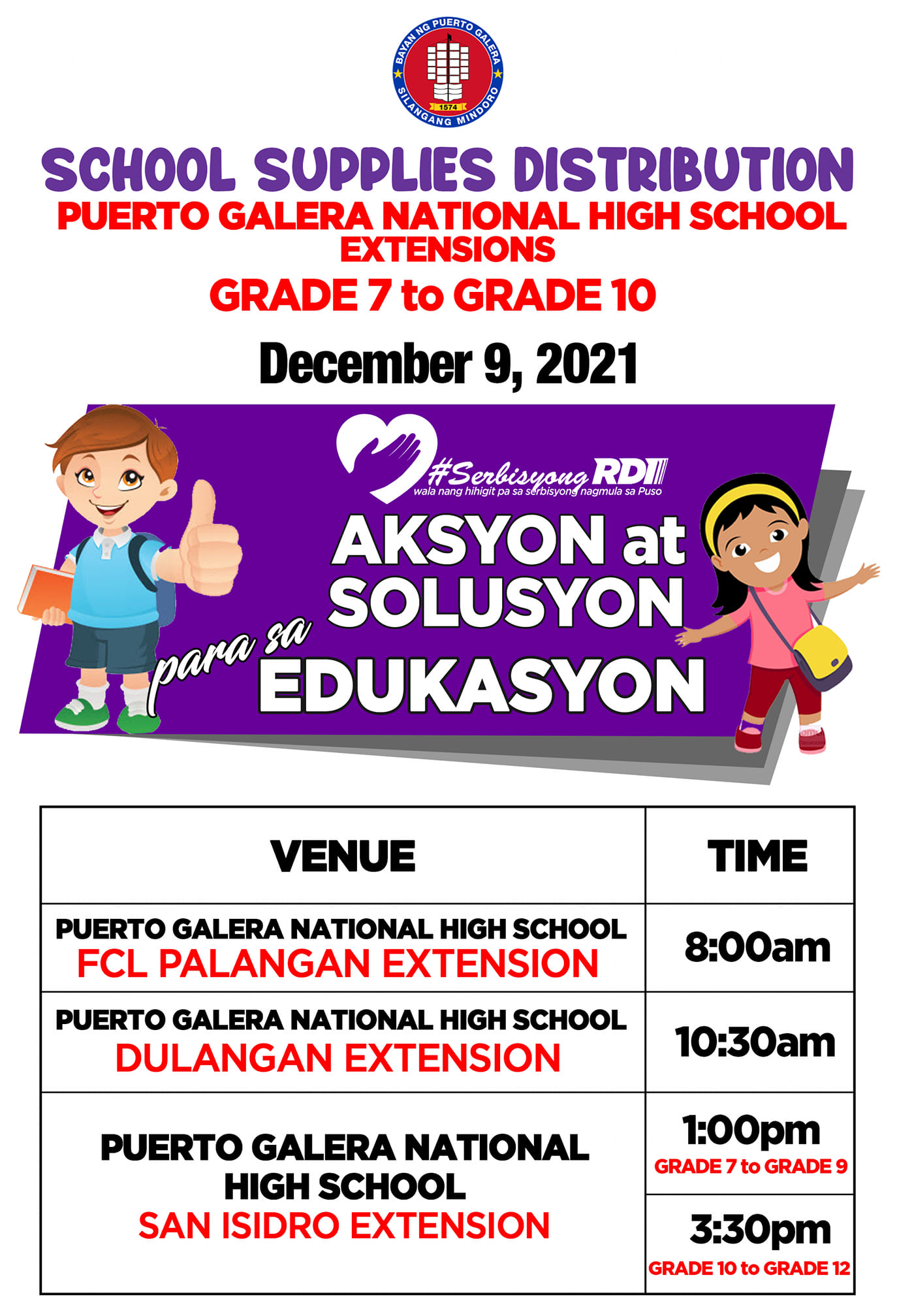 Serbisyong RDI: Aksyon at... - Municipality of Puerto Galera | Facebook