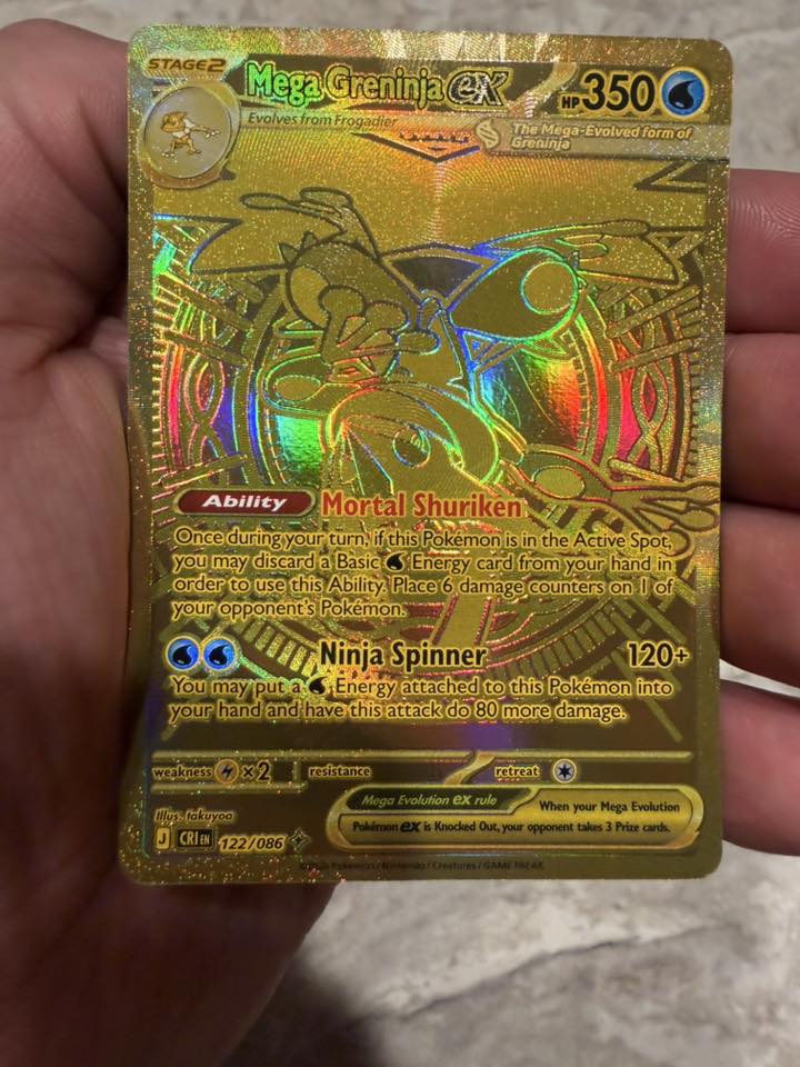 golden greninja pokemon card 2026 CRI-EN - Mega Ex 122/086 Hier kannst du japanische Pokemon Karten The Best Sets Featuring Greninja