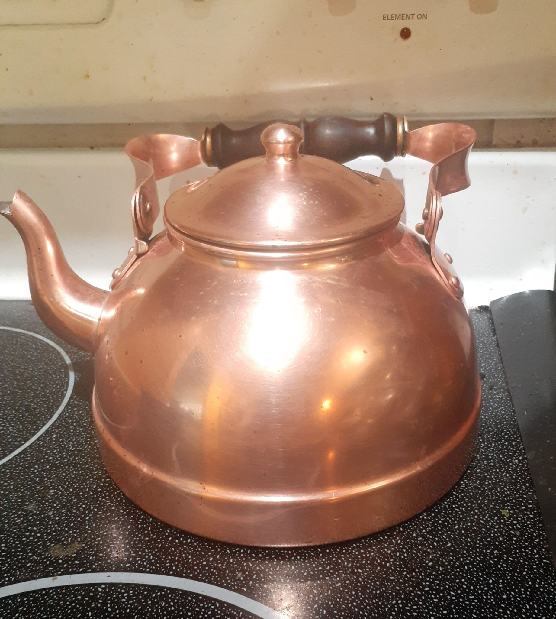 Polished Norwegian grandmother's kettle still beautiful after years