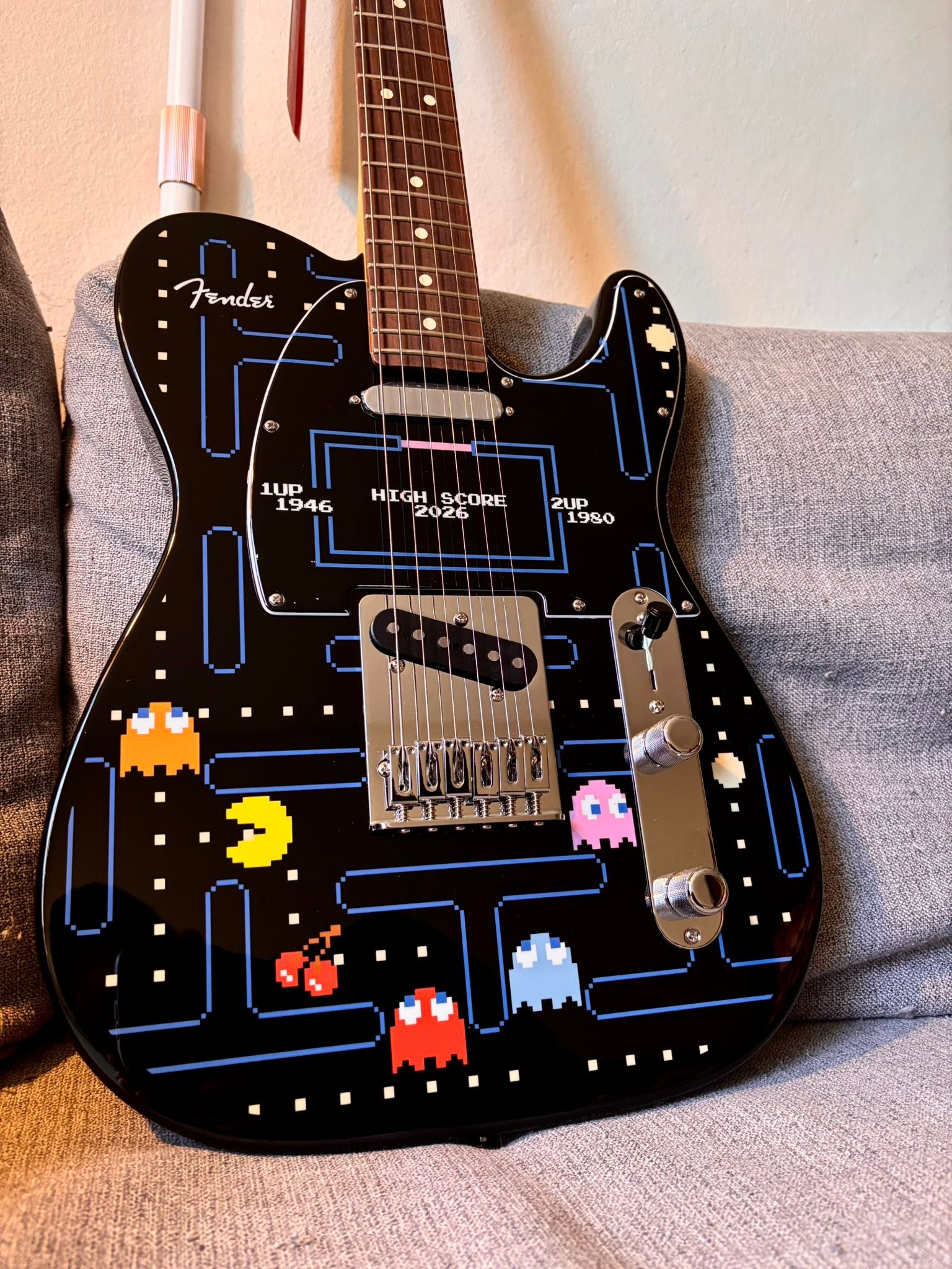 Check out this 2026 Fender x Pac-Man Fender Telecaster