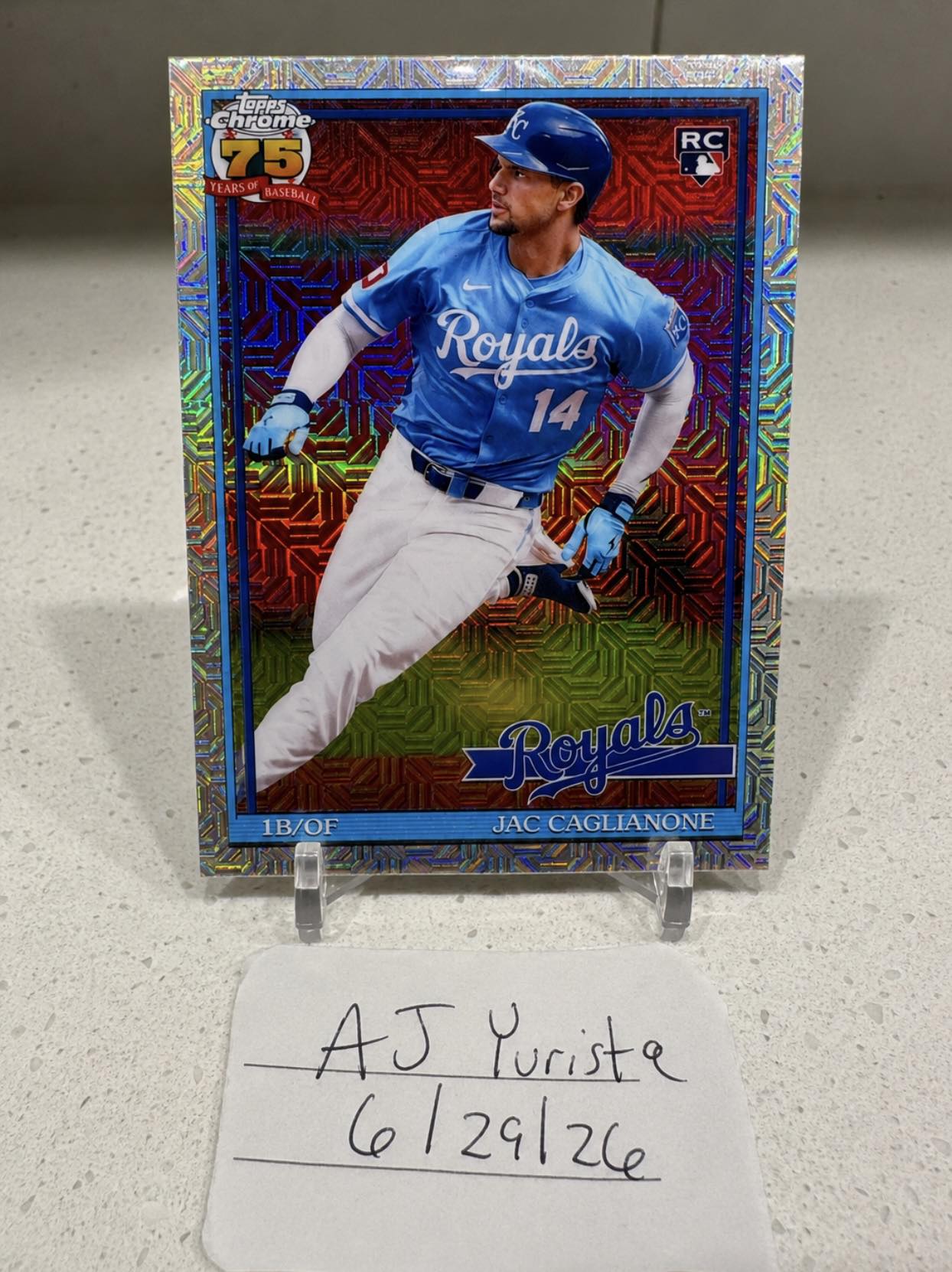 Pulling a rare Jac Caglianone autograph card from 2026 Topps Series 1