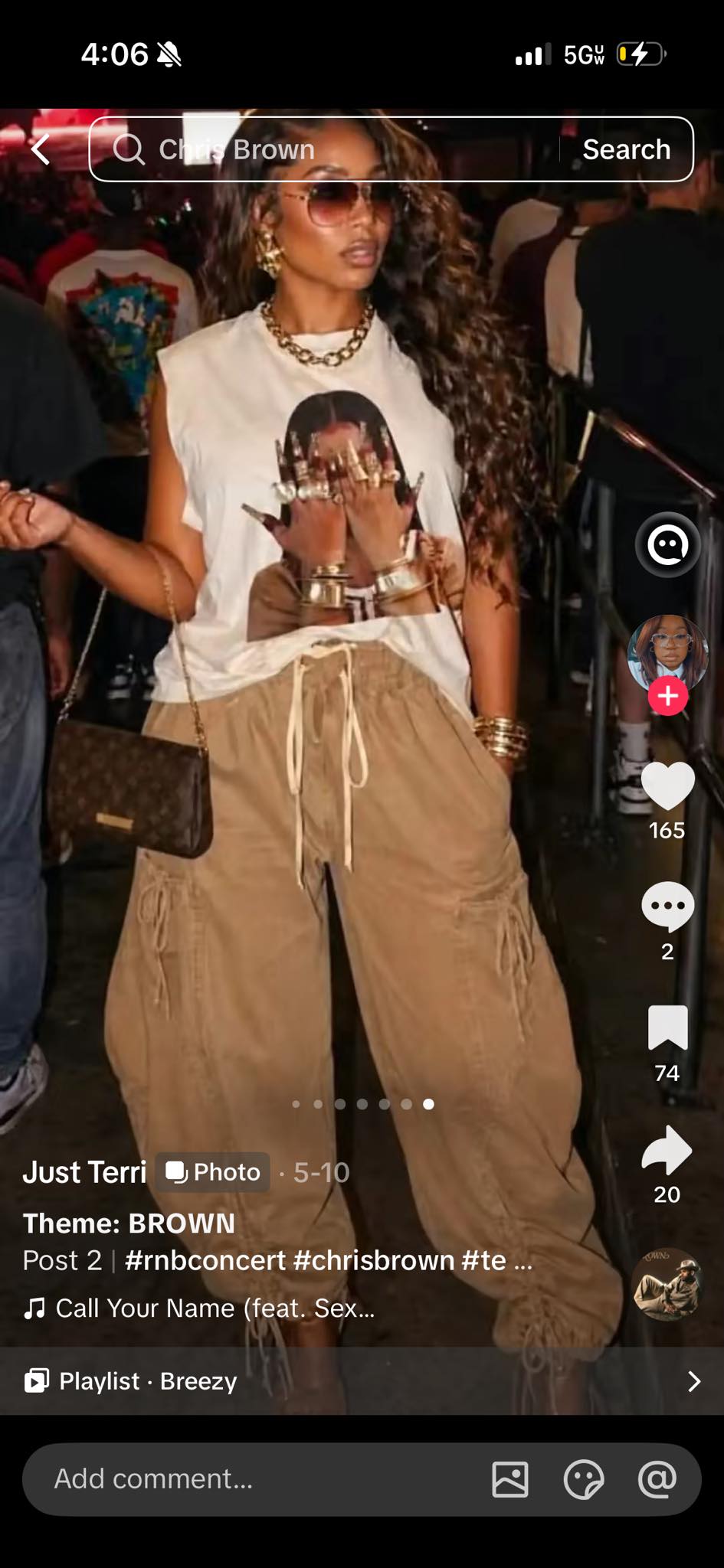 What shoes to wear to a Chris Brown concert?