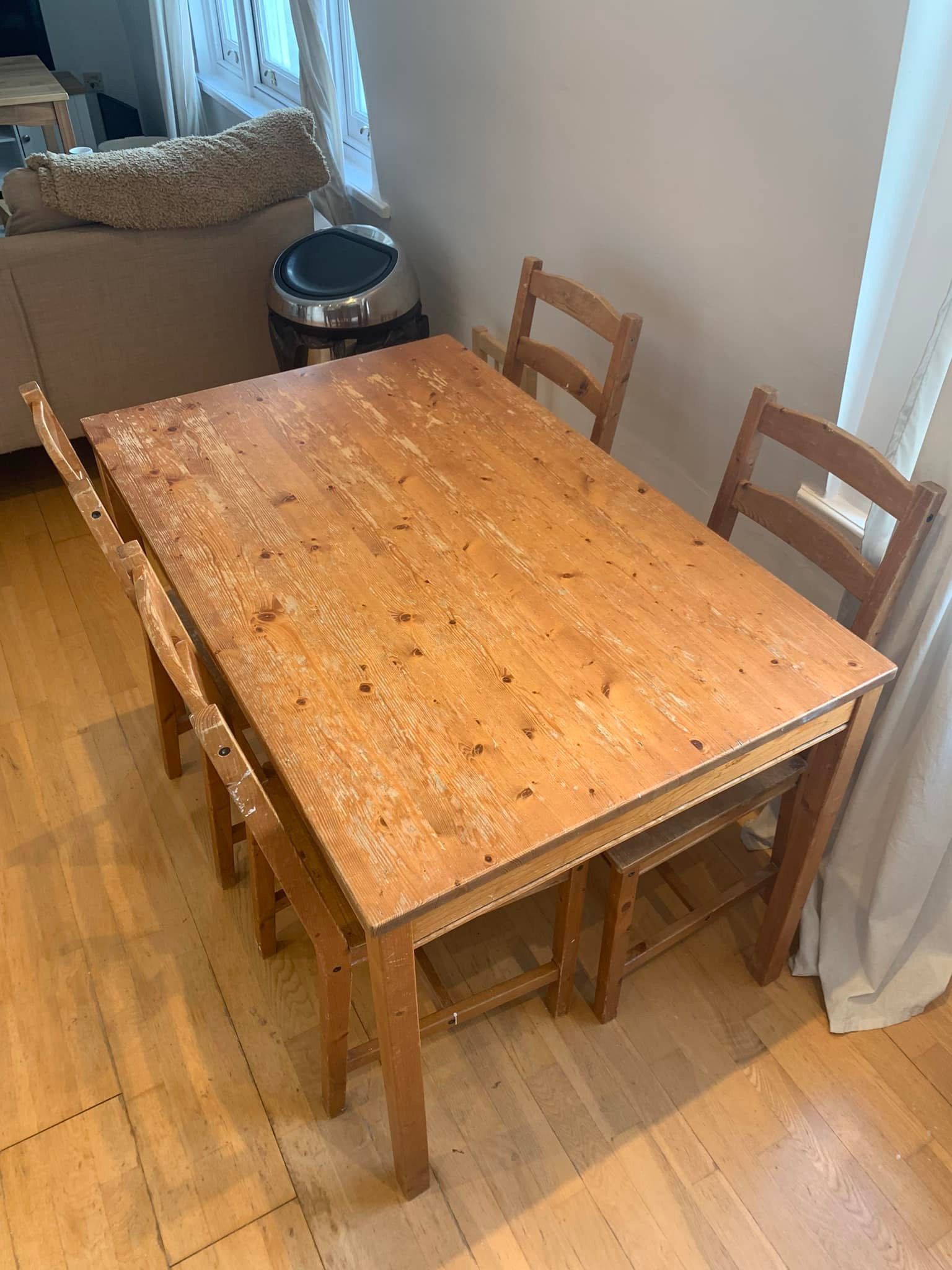 Ikea Jokkmokk table and chairs for up-cycling