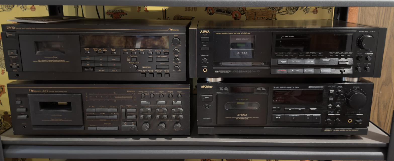 Nakamichi CR-70 and other high-end cassette decks collection