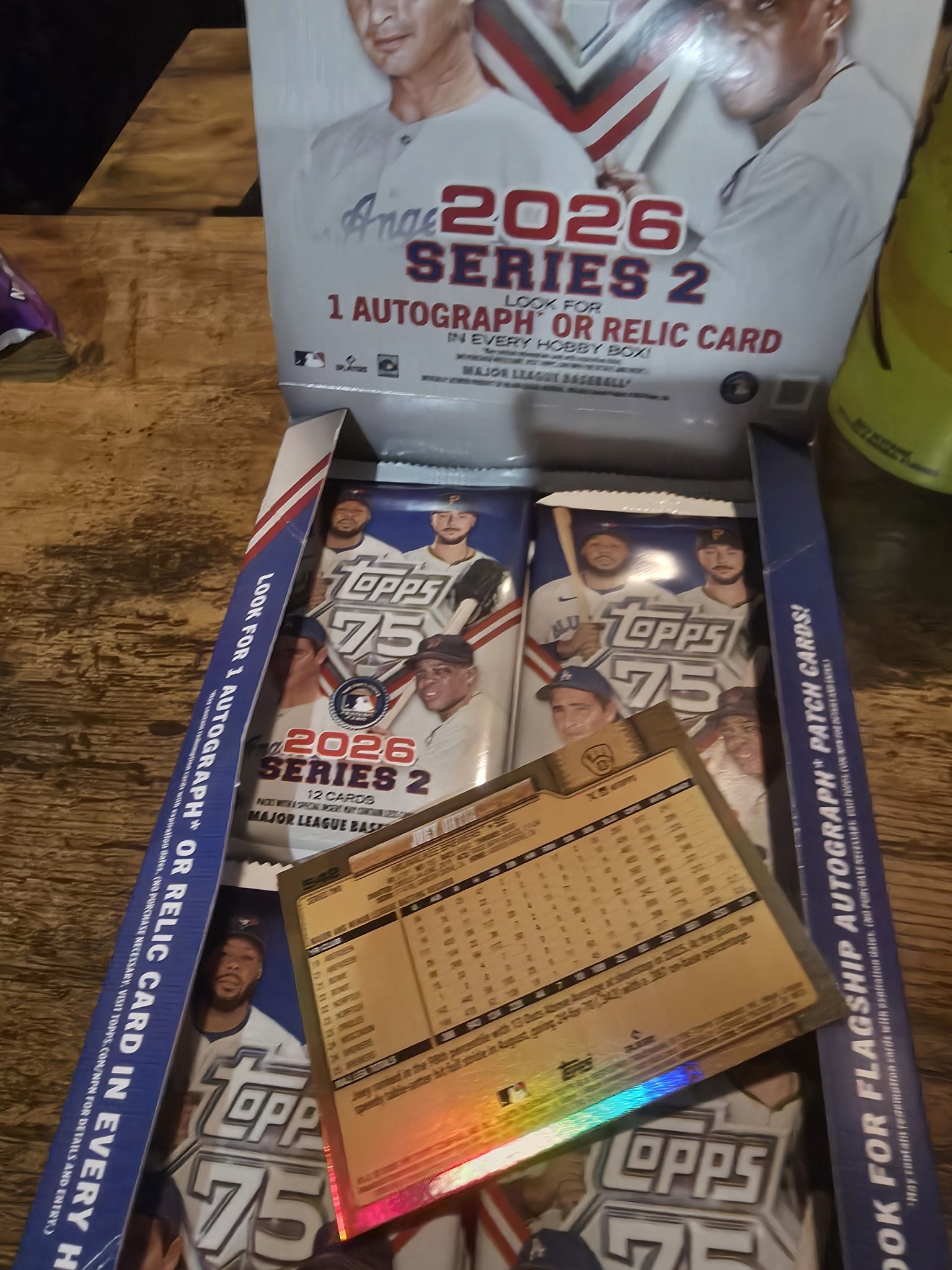 2026 Topps Series 2 sports card pack pull reveals gold card