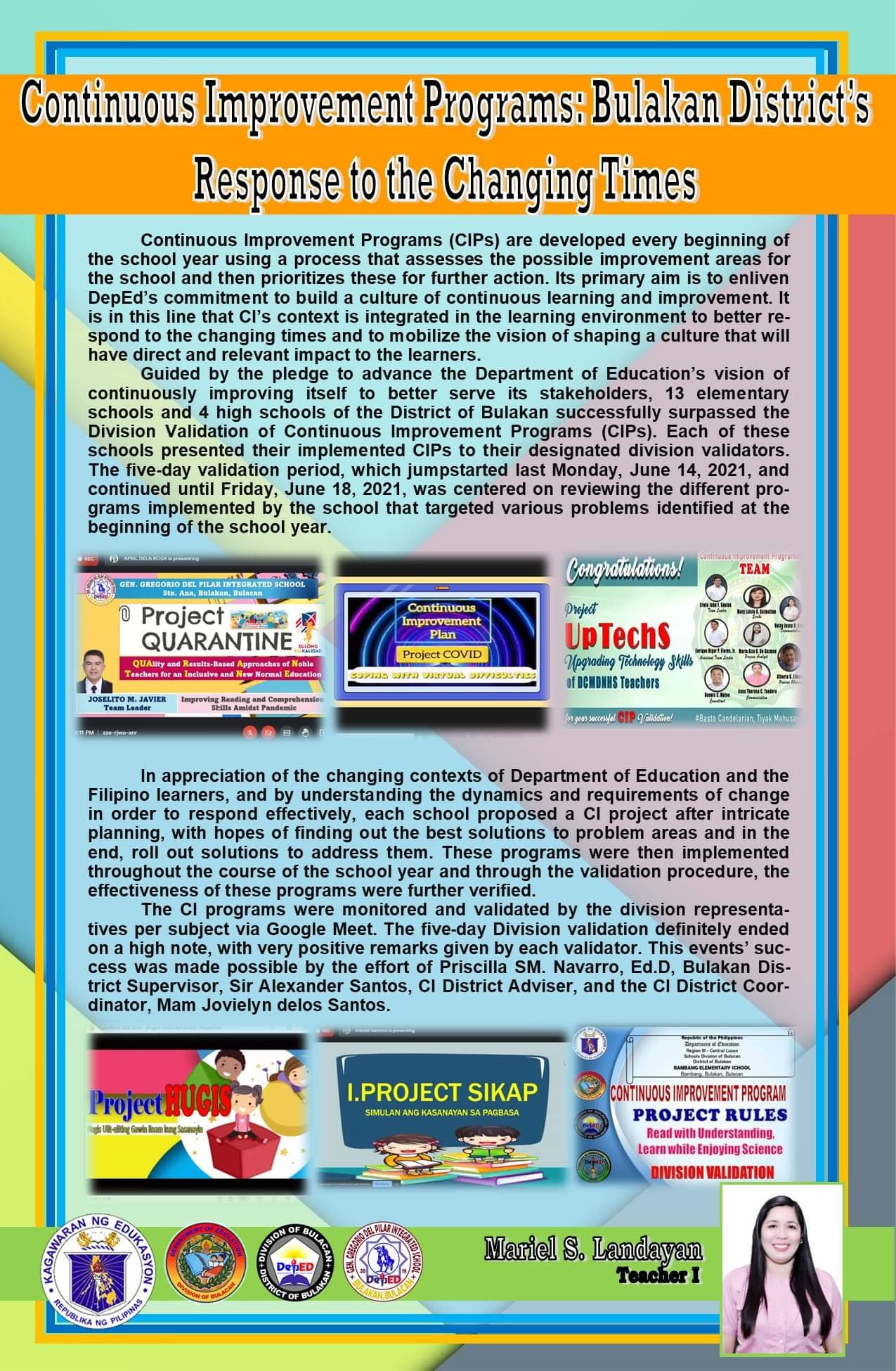 DepEd Tayo - Bulakan - Congratulations, Bulakan District CIP Teams ...