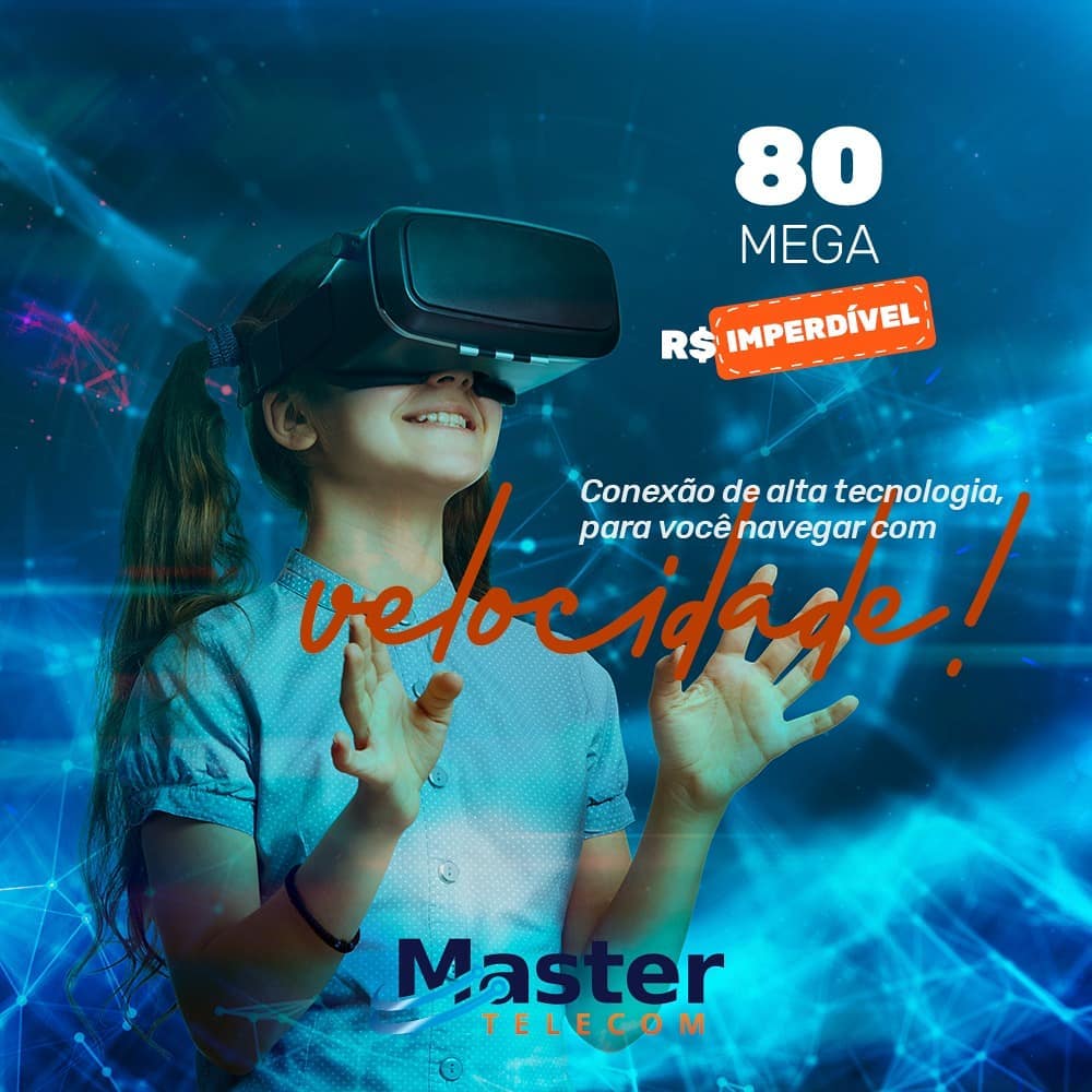 Master Internet - O plano de Fibra Óptica 80 Mega tem alta... | Facebook