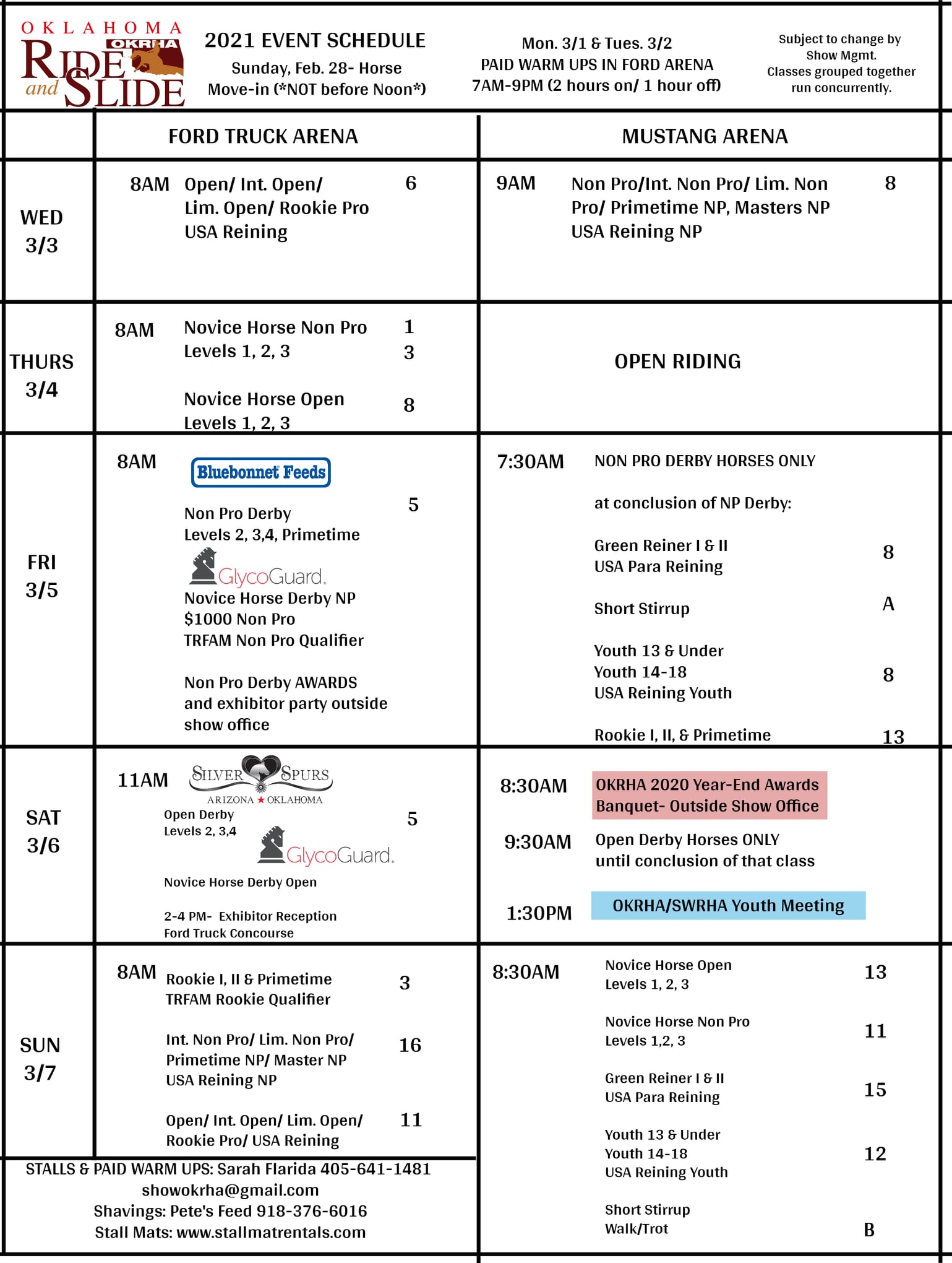 ⭐️Updated show schedule! ⭐️ Entry... - OKRHA Ride & Slide
