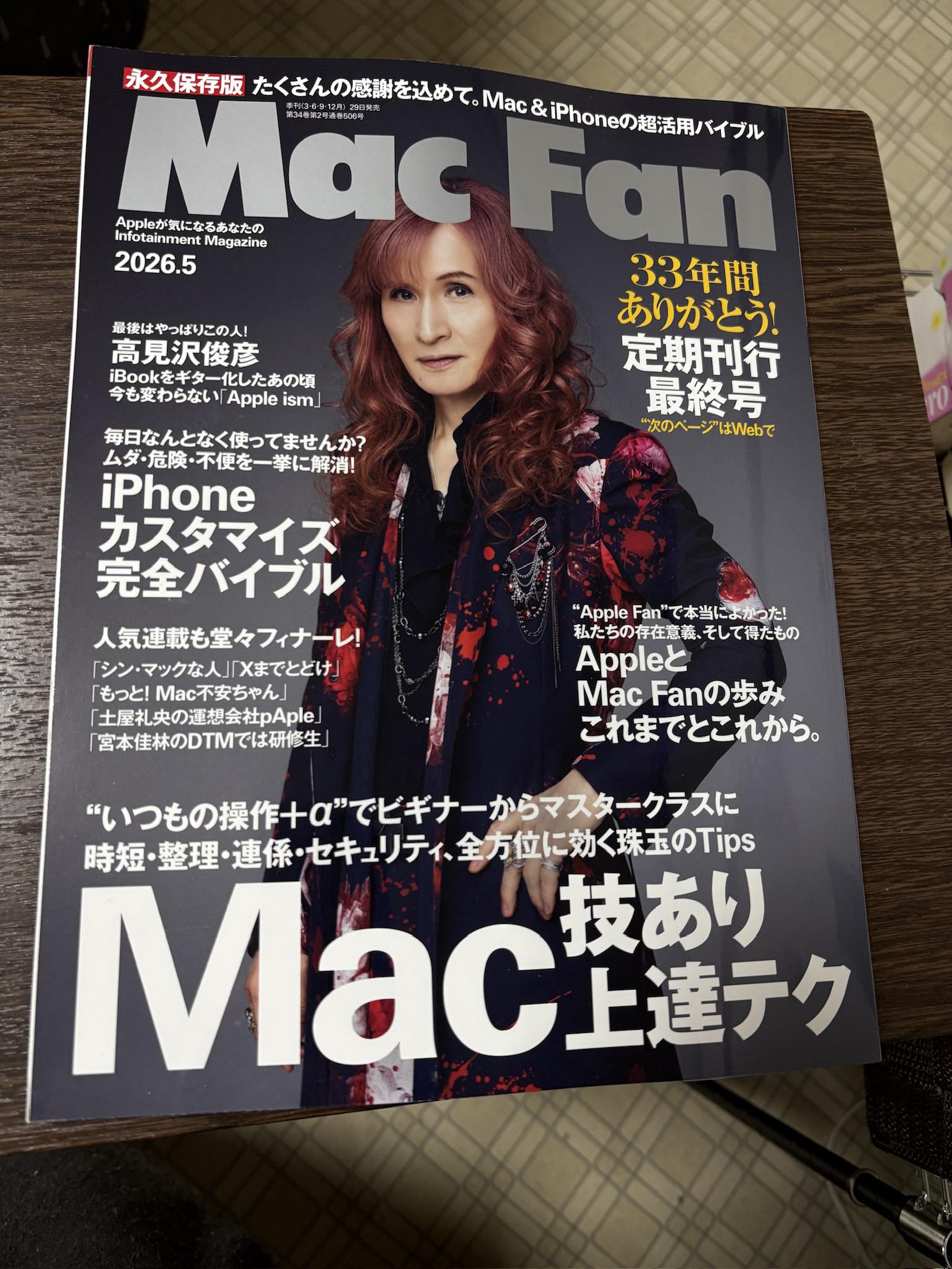Mac Fan最終号、昨日届きました。 ものすごーく久しぶりに買いました 