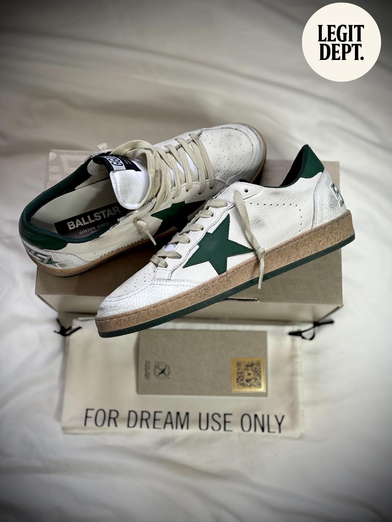 SELLING: Golden Goose GGDB Ballstar Green Star Size - 41 Brandnew 