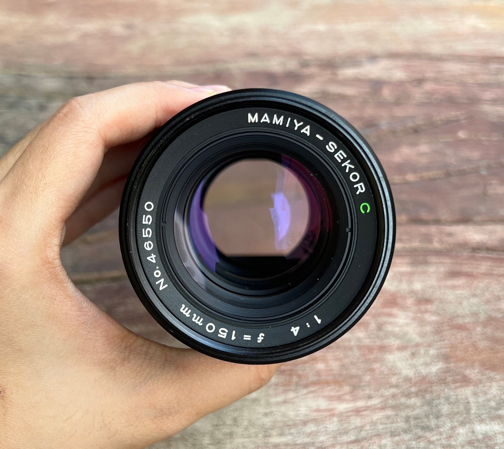 Mamiya M645 handheld portrait with Sekor C 150mm f/4 lens