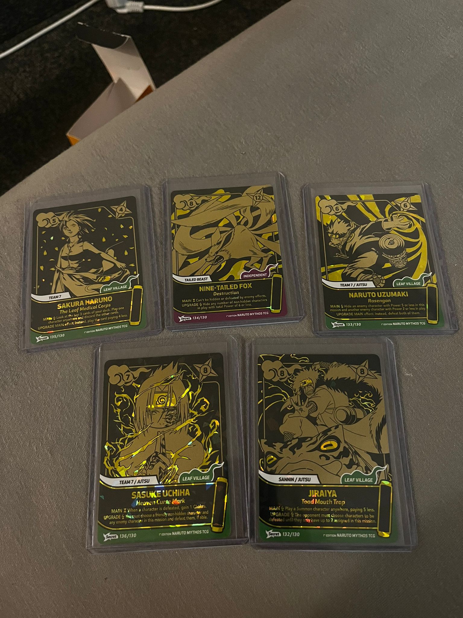 Naruto Mythos TCG Secret Rare lot for sale