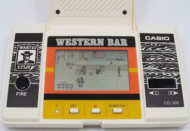 Vintage Casio Western Bar (CG-300) handheld game device for sale