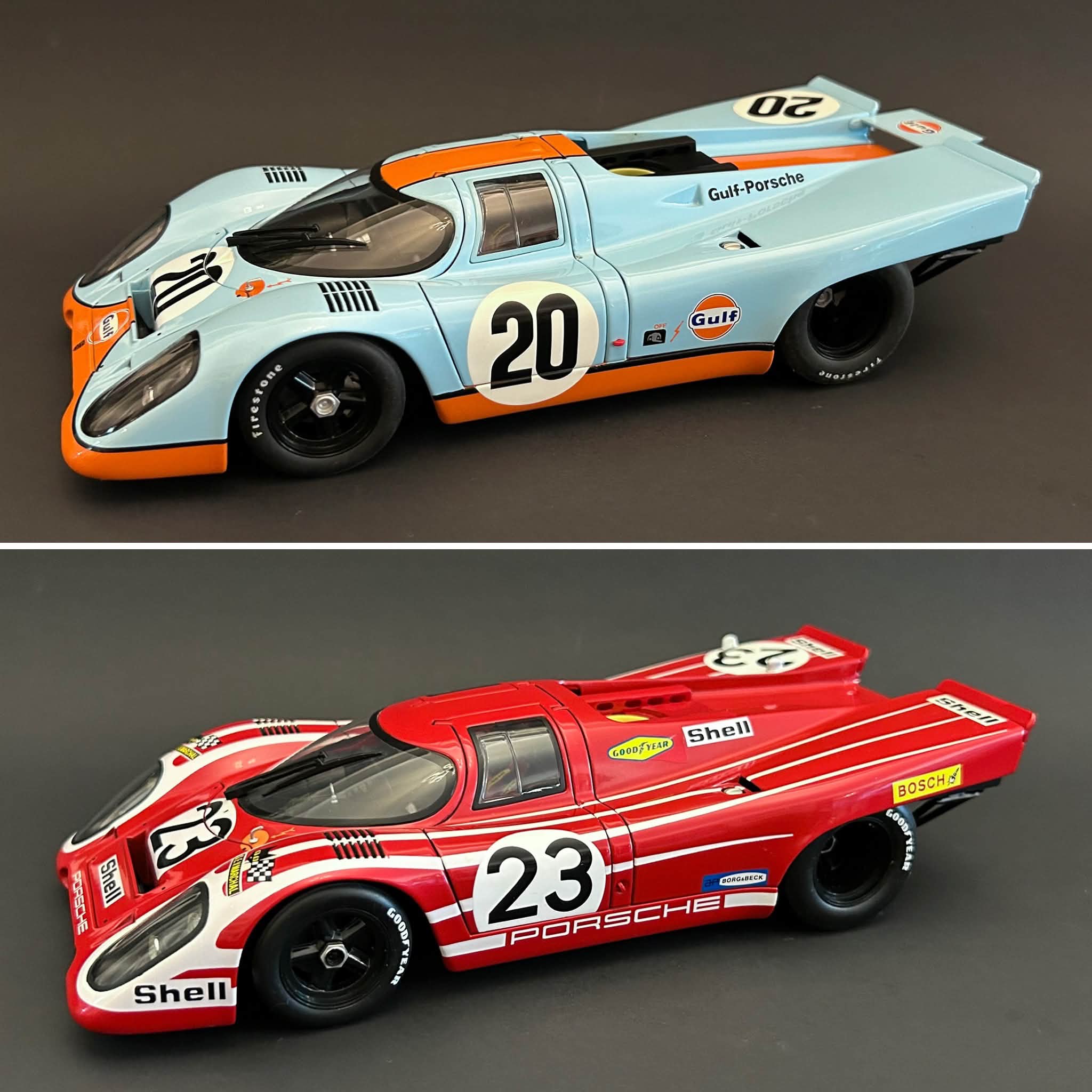 Porsche 917 diecast models in 1:18 scale