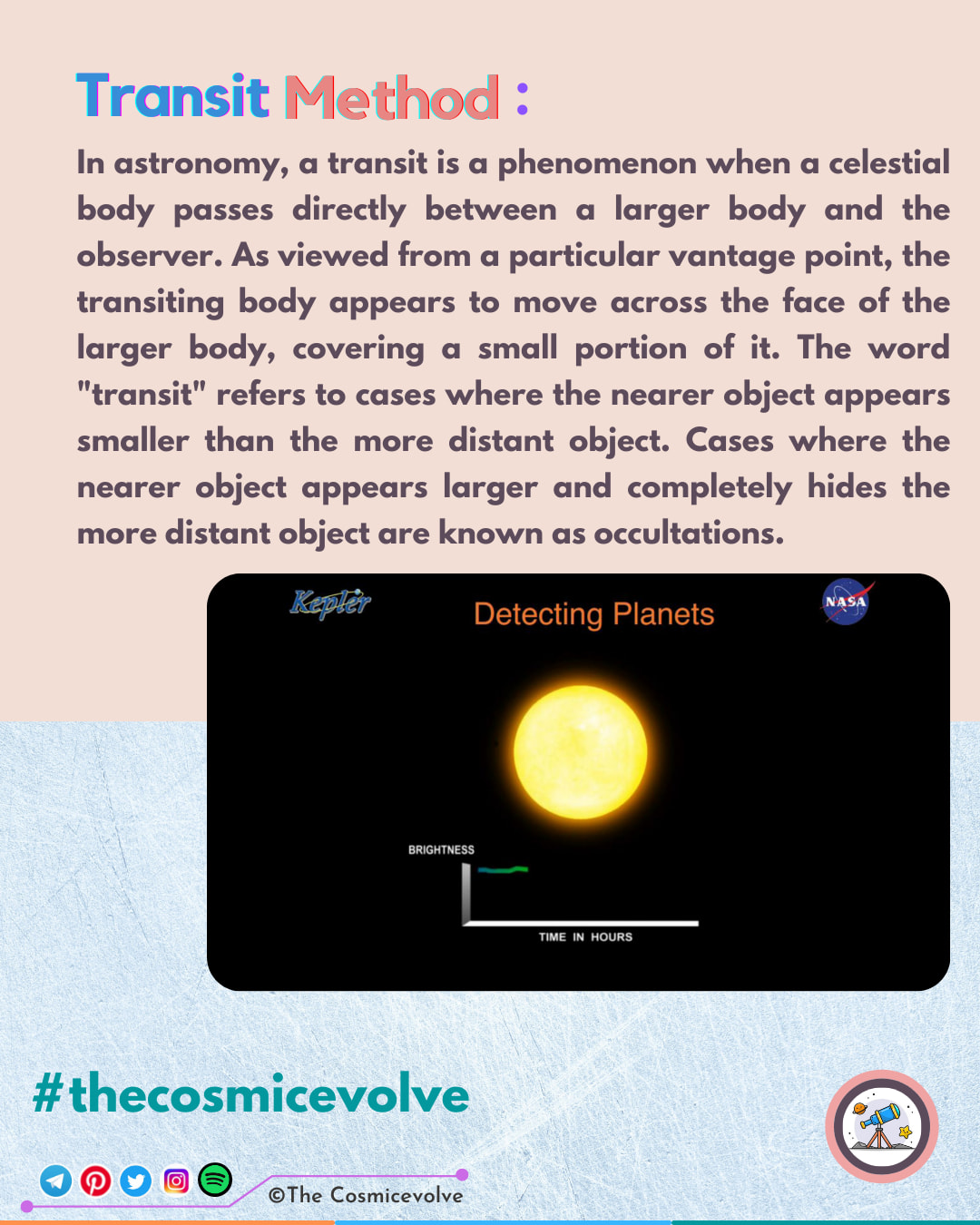 The transit method can be used to... - The Cosmicevolve | Facebook