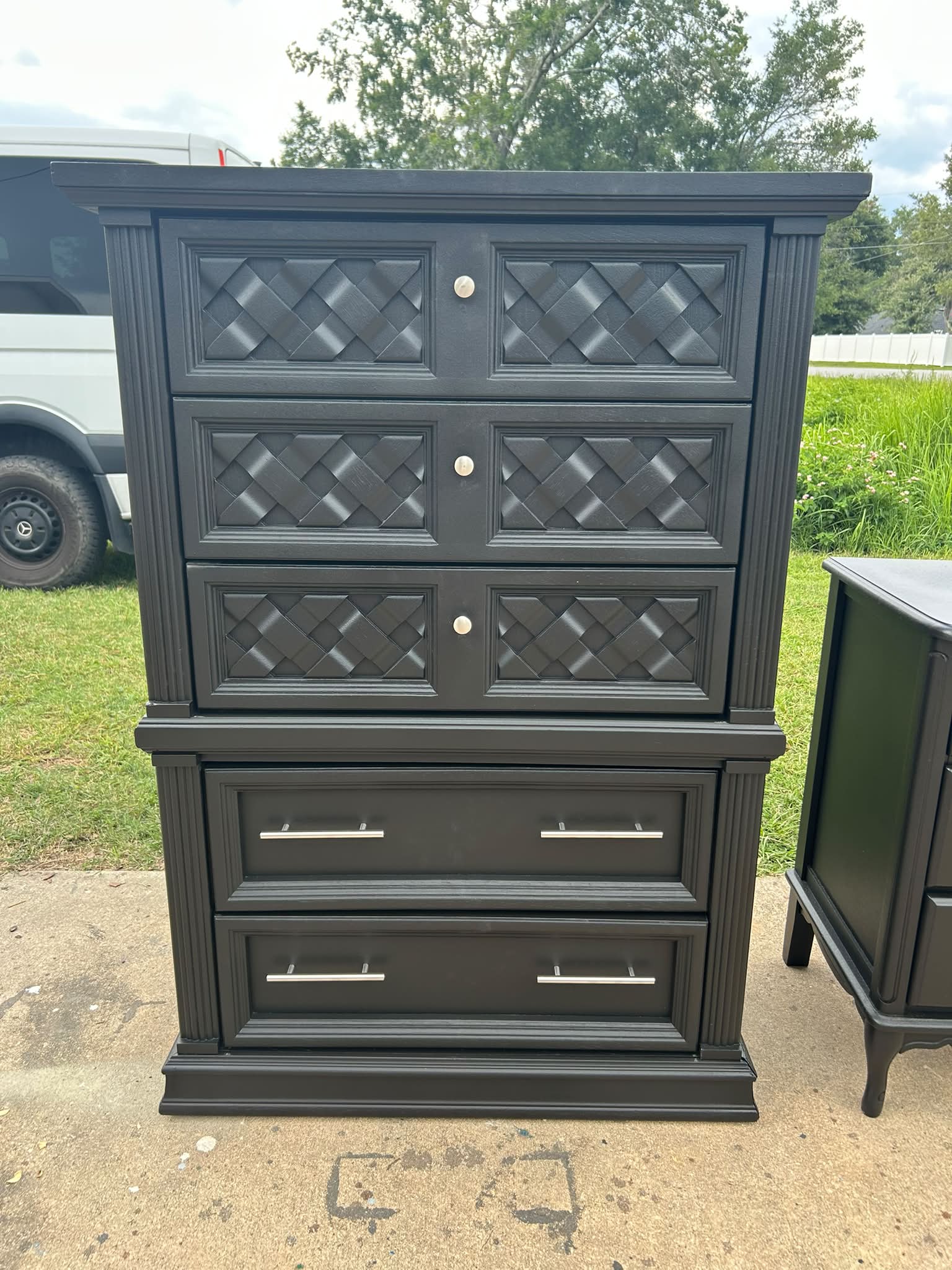 tall black dresser with deep drawers Sikaic 7 Chest Dresser Bedroom Dresser Sturdy Base Storage Cabinet Black 7 Drawers Dresser with Large Storage Space for Your Bedroom Add a novelty Atten 4-Drawer Tall Dresser
