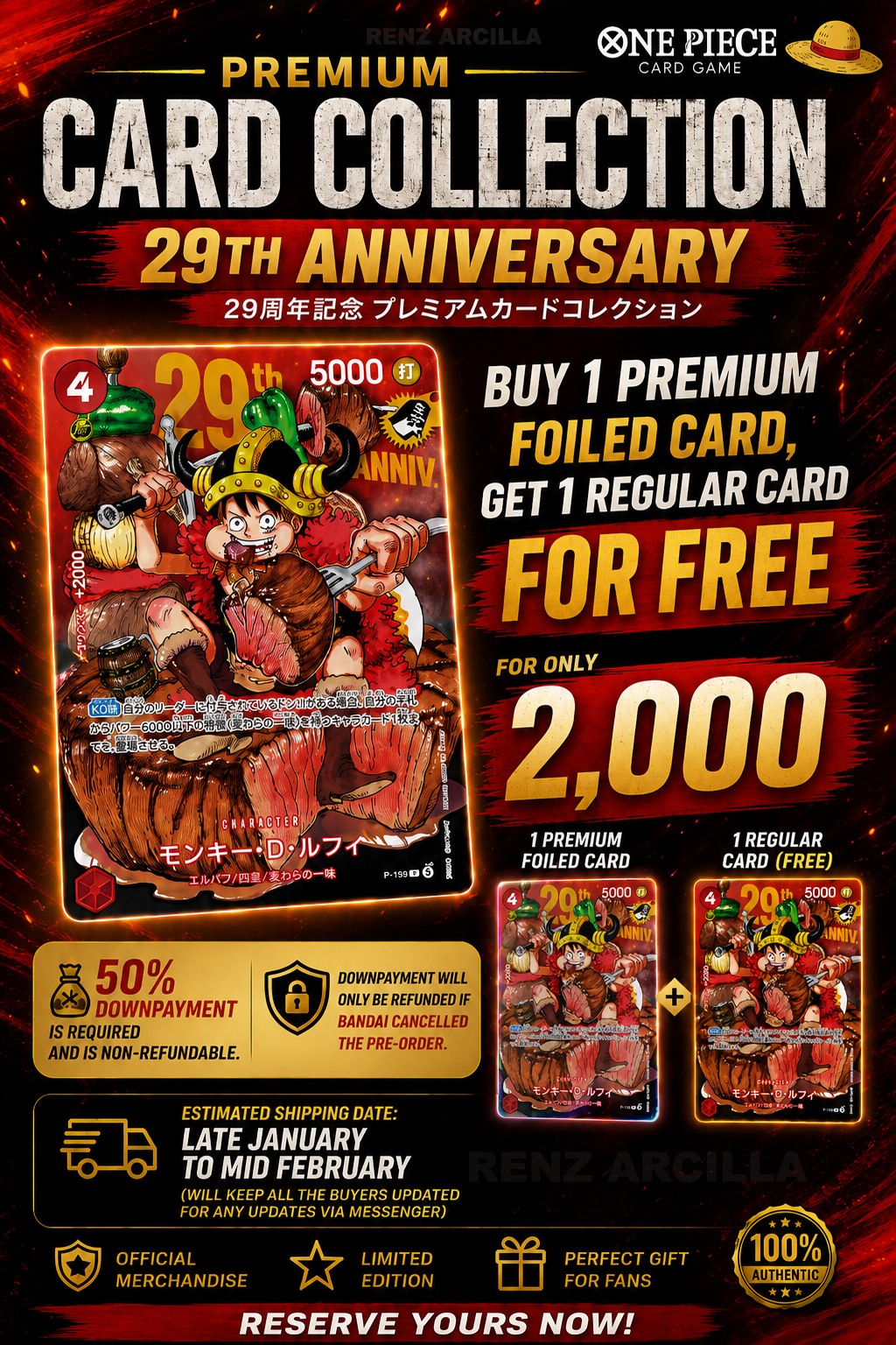Round1 and Premium Card Collection -29th Anniversary Edition Pre