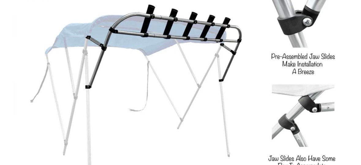 bimini munted fishing pole holdrrs Fast Retrieve Storage Keep your rods secure and organized with this snap Rubber Boat S. S Bimini