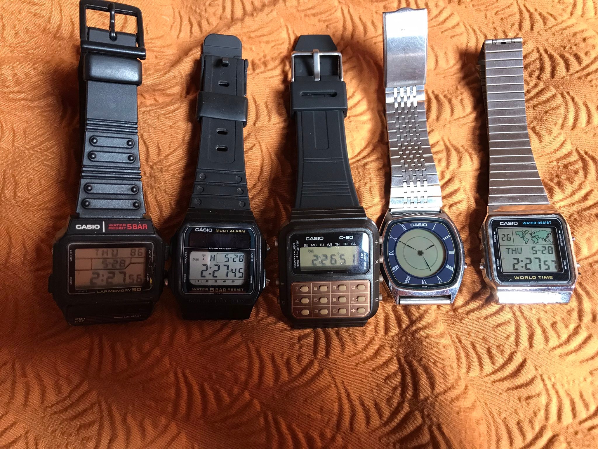 Vintage Casio A300U Module 643 World Time Alarm Digital Watch