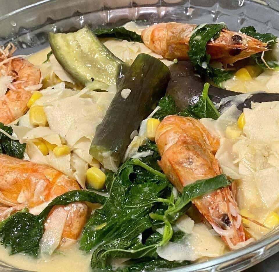 Food - Ginataang hipon sa labong talong at talbos😋 | Facebook