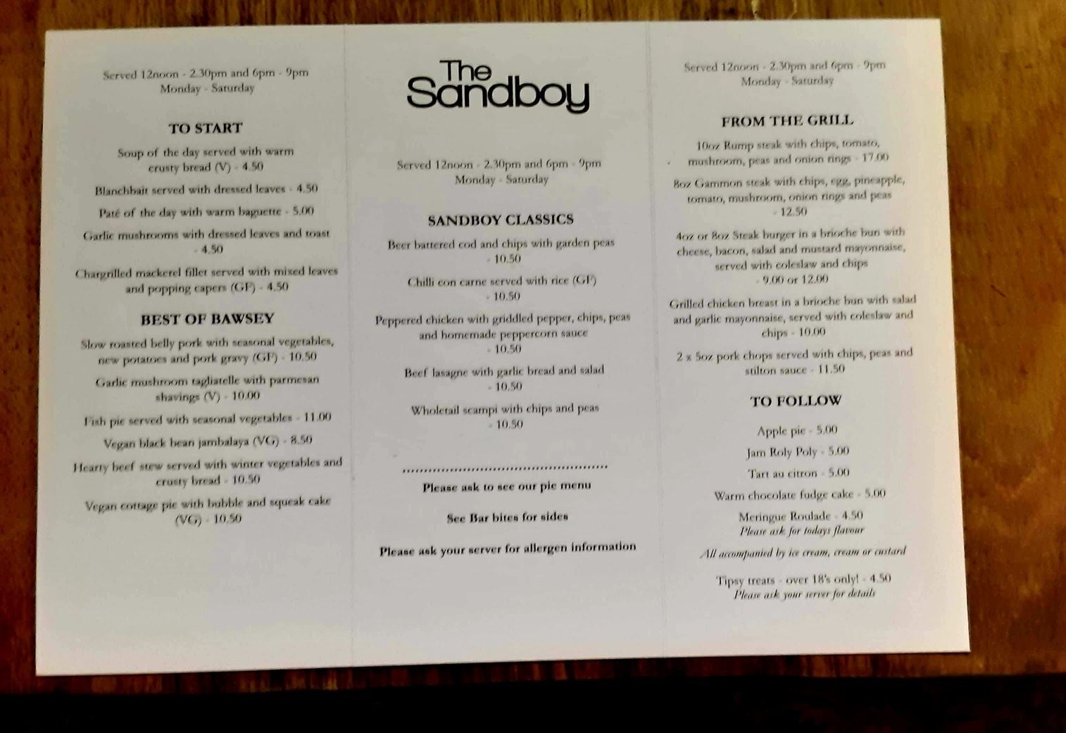 The Gate Inn - Here's our NEW Menu. Starting today. | Facebook