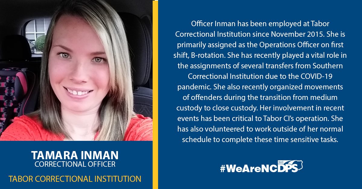 CO Tamara... - North Carolina Department of Public Safety | Facebook