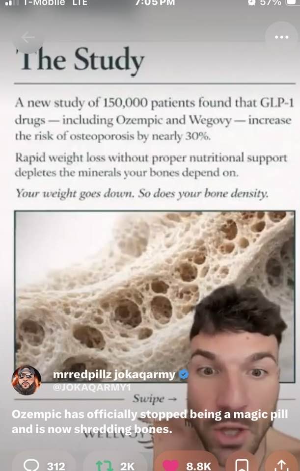 Do Ozempic and Wegovy weight loss drugs cause bone loss?