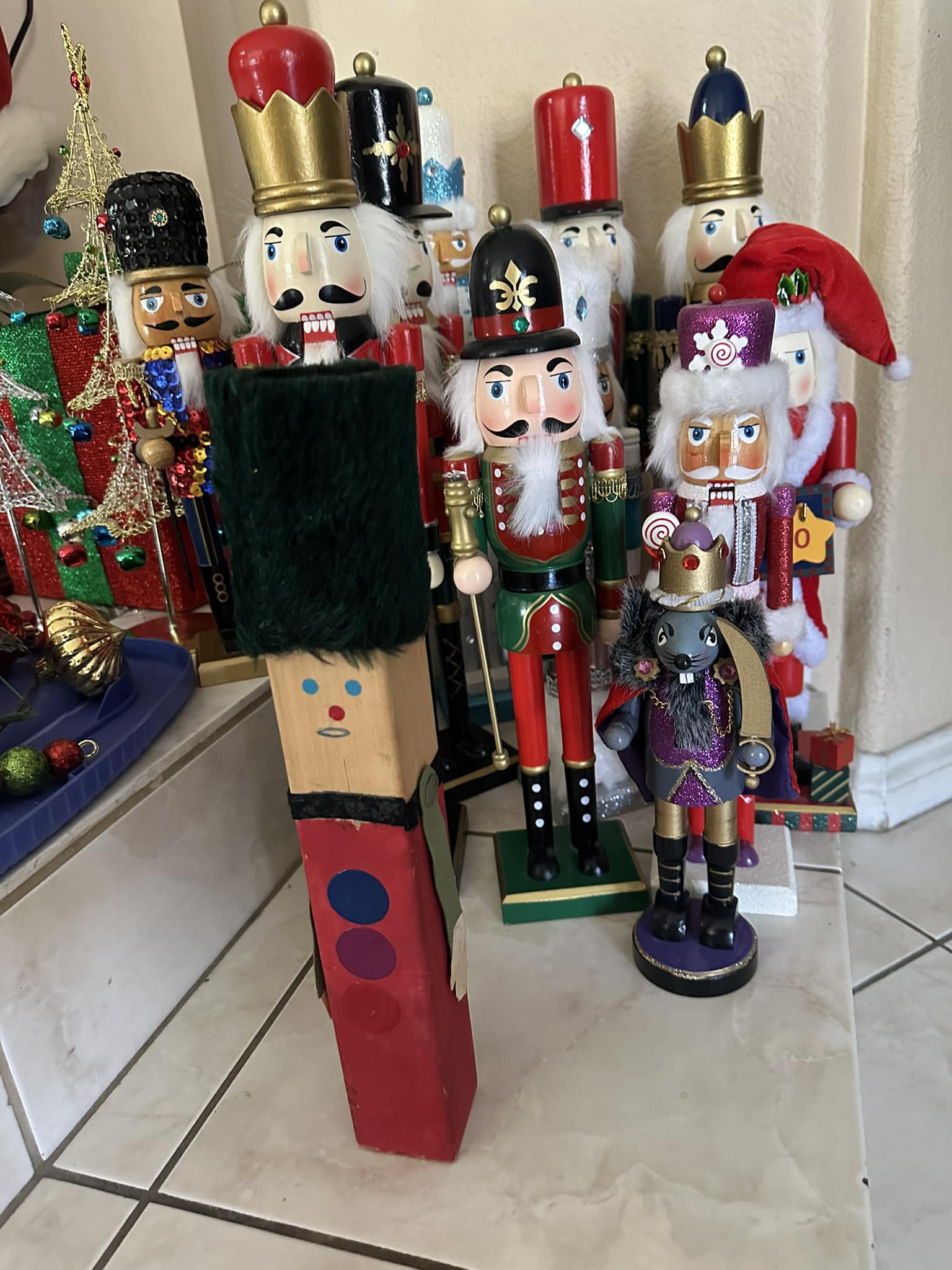 Melody Jane Dollhouse Miniature - Silver Nutcracker Christmas Accessory (1:12 Scale)