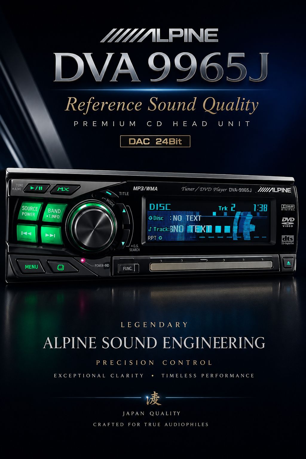Alpine NVA-HD55S HDD car navigation system features and