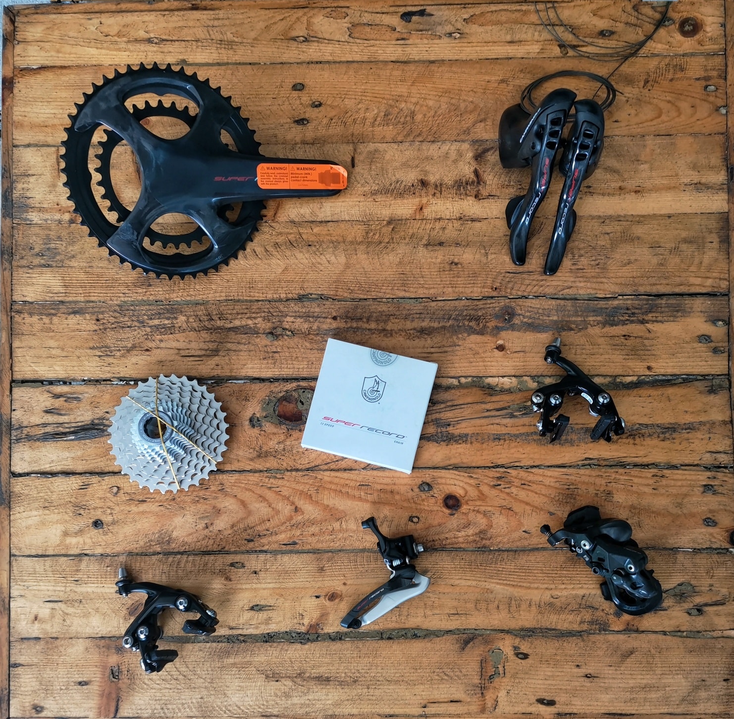 53 39 165mm 12spd Campagnolo Record. The groupset I didn't know i