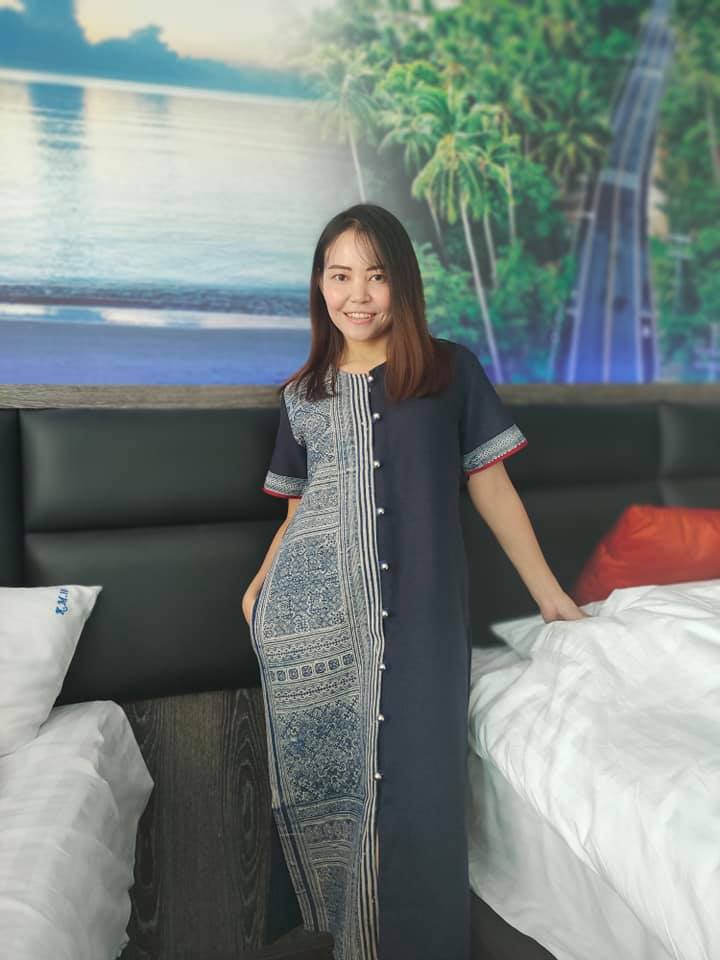 เดรสใยกัญชงอัดกาวทั้งตัว... - พิมพา ผ้าฝ้าย ผ้าใยกัญชง | Facebook