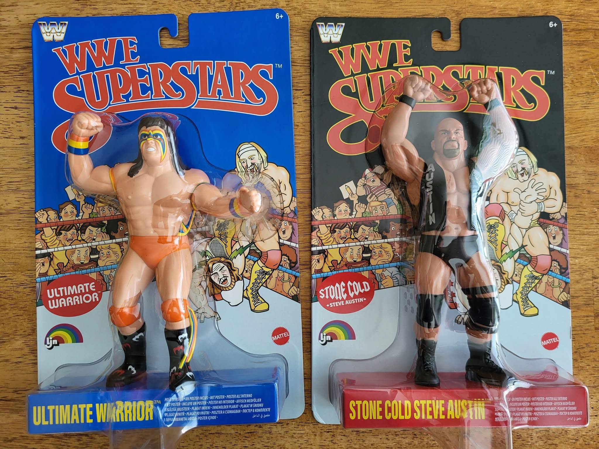 The Warrior vs Stone Cold ญ VIWE CUPERSTARS ใด 6+ 观·中 WWE SSEo 