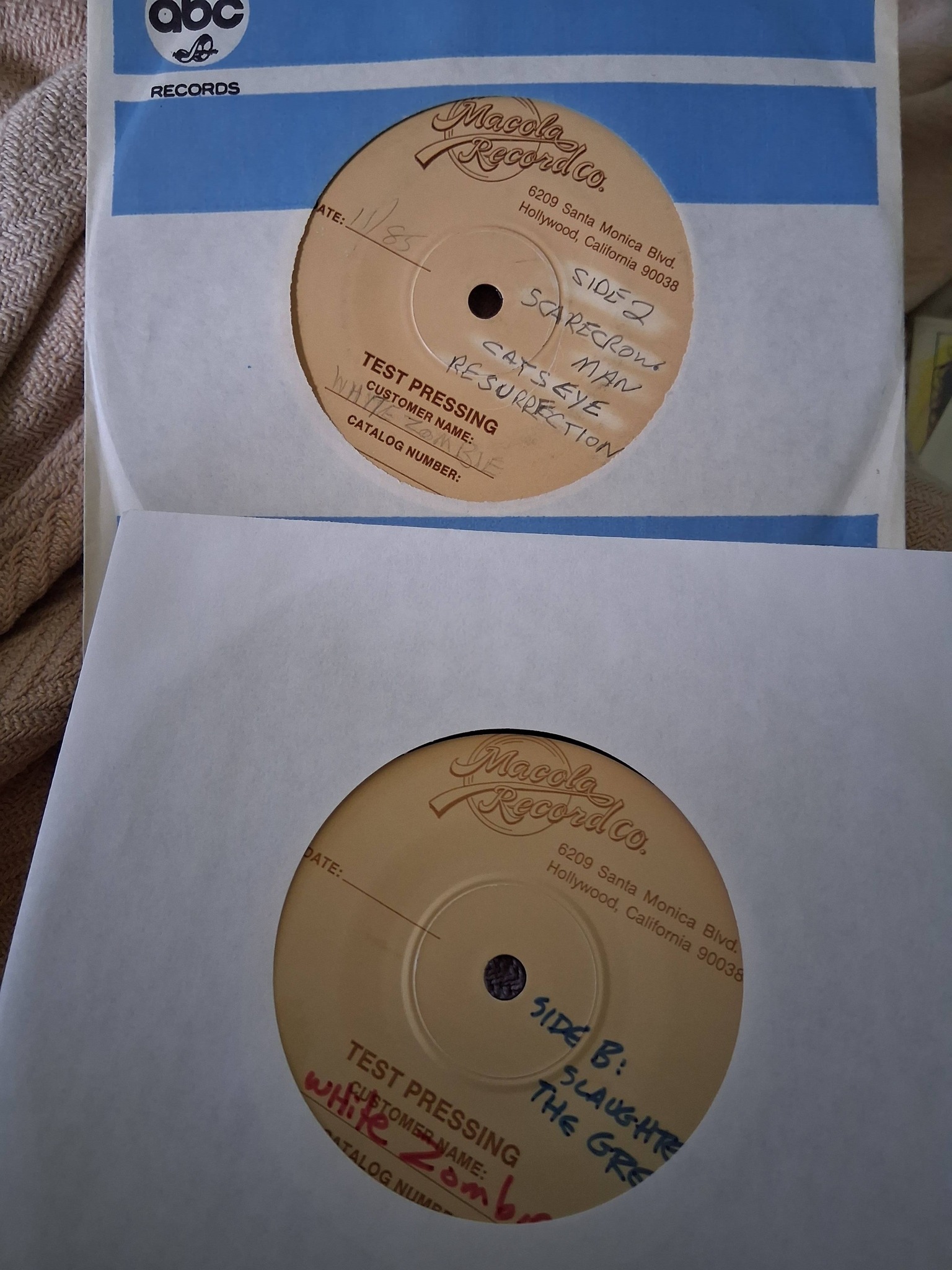 White zombie rare audio test pressings