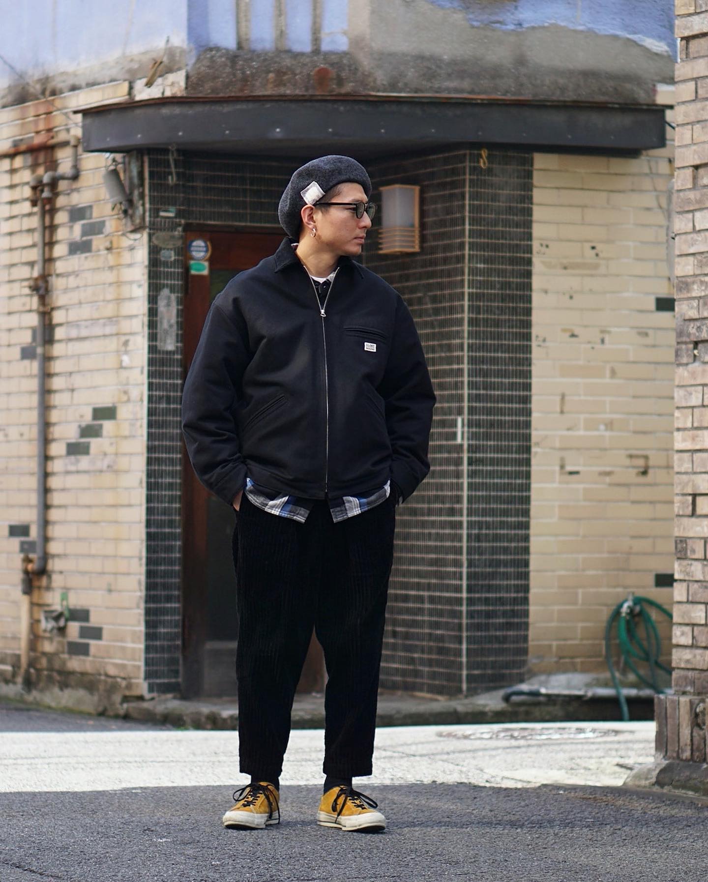 □ COOTIE Jacket Loose OX Work Jacket Pants Random Corduroy 1 Tuck 