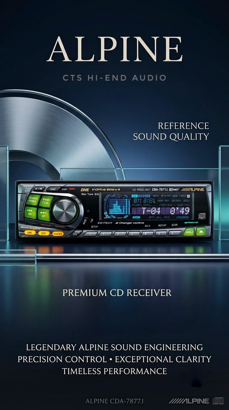 📀ALPINE CDA 7835J Delivers a warm and inviting sound