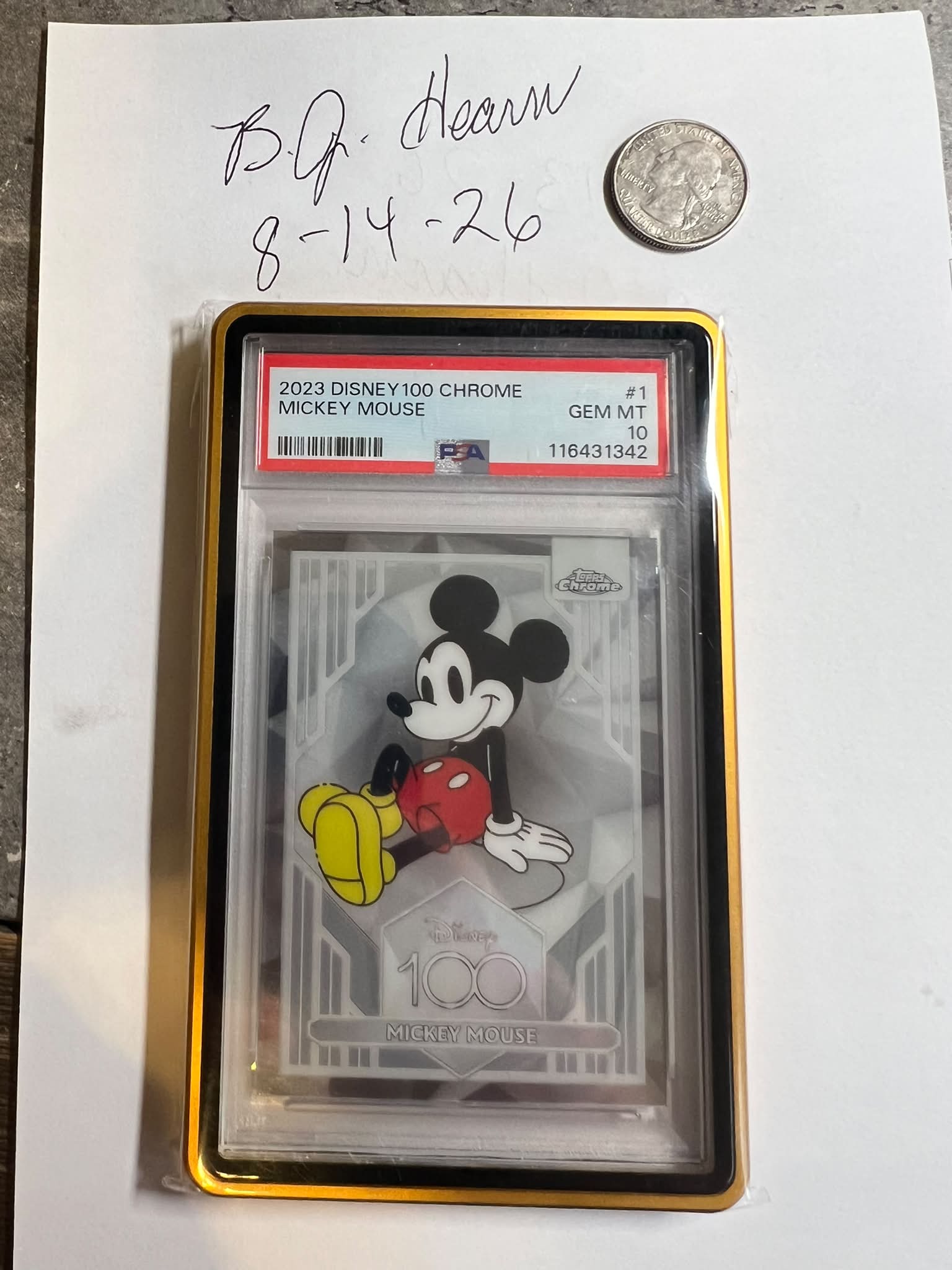 Mickey Mouse card gets psa 10 grade