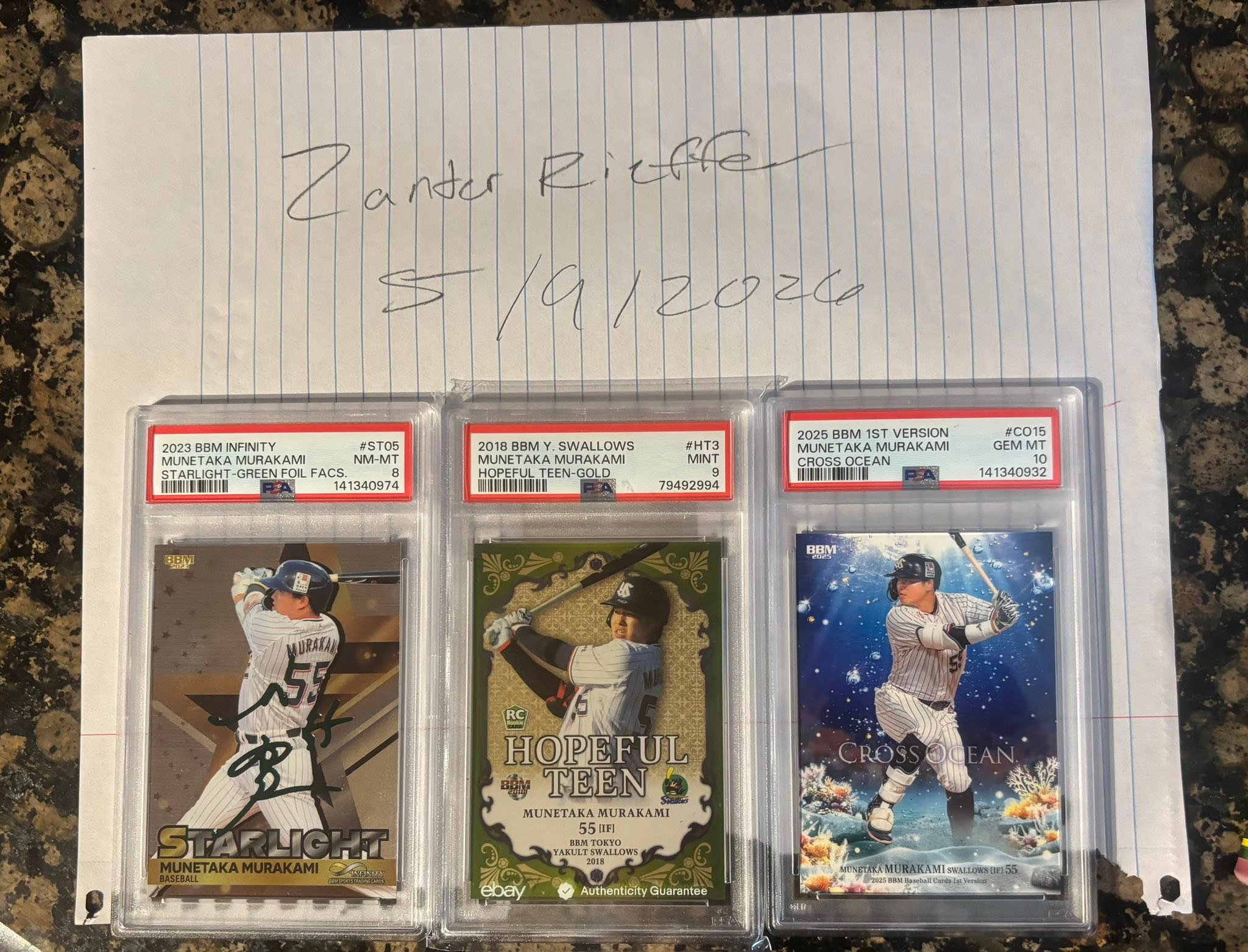 ALL FOR $1200 2018 BBM Y.Swallows Munetaka Murakami Hopeful Teen 