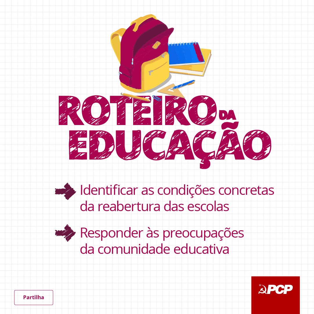 🎒Roteiro da educação... - PCP - Partido Comunista Português | Facebook