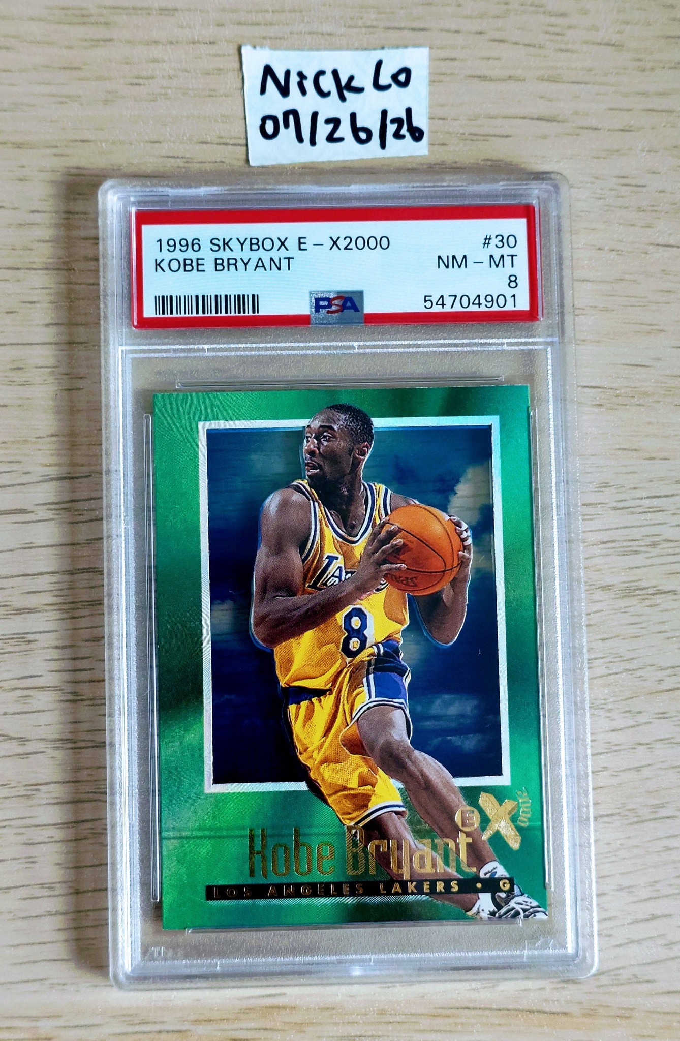 1996 Skybox E-X2000 #30 Kobe Bryant PSA 8 for sale