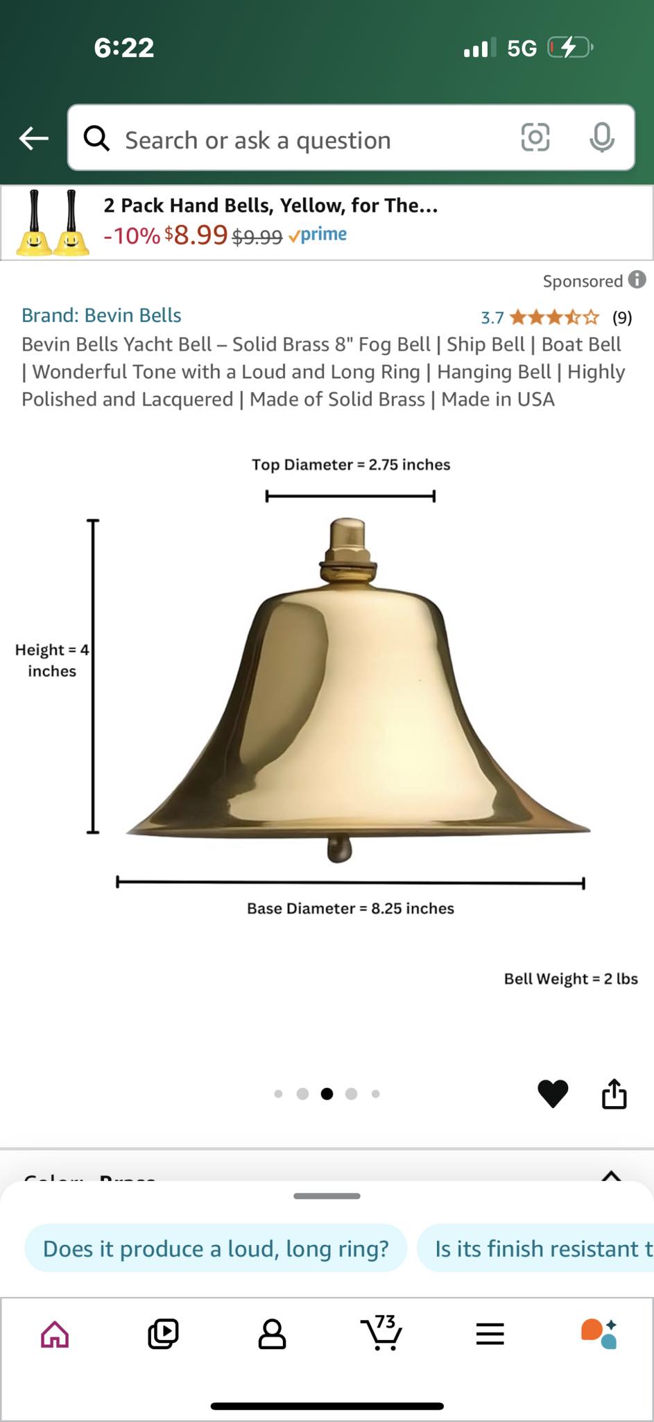 What bell sounds good with 9 inch Zilbel and Z Custom Mega Bell Ride?