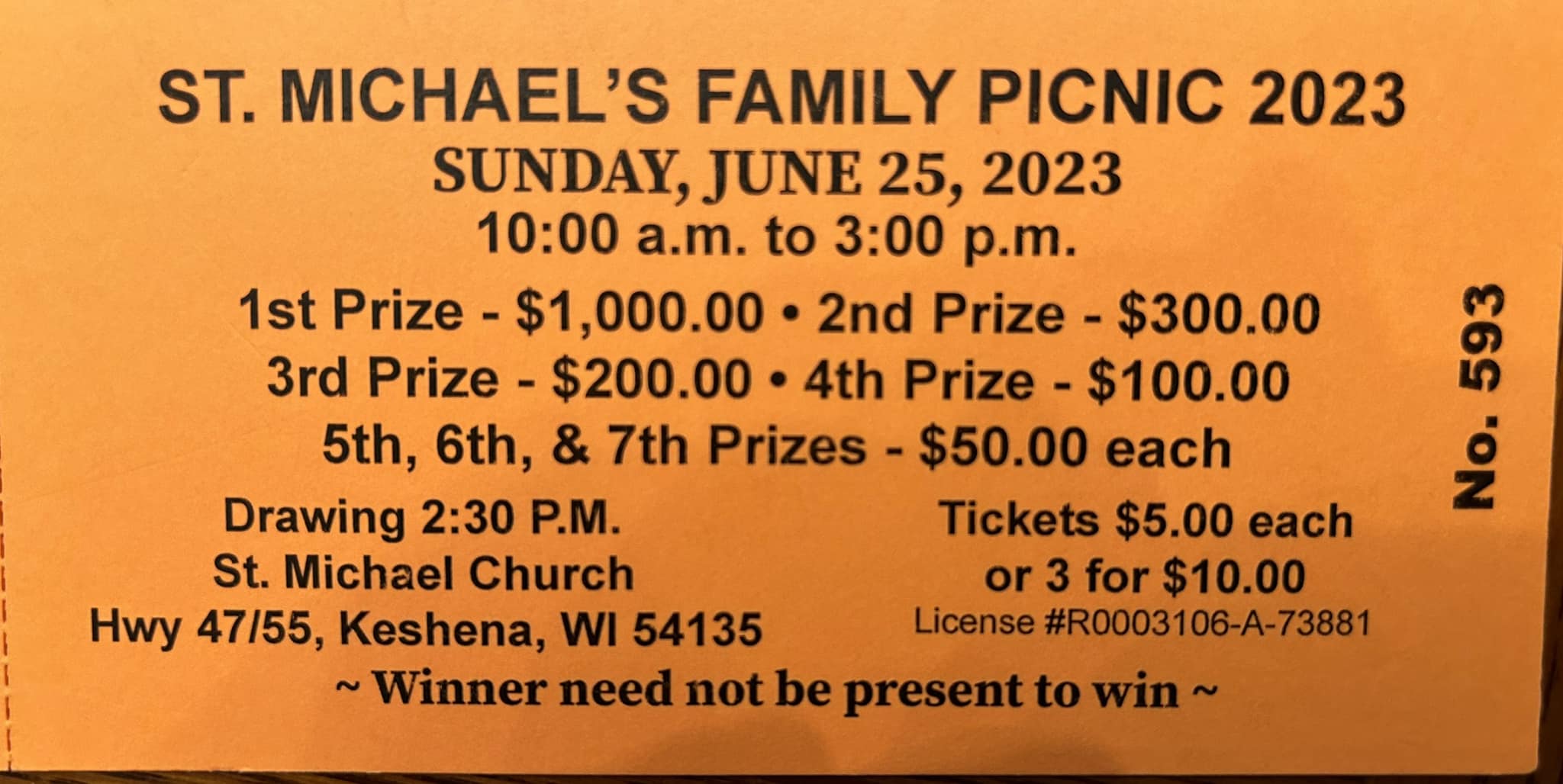 Have you bought your Cash Raffle... - St. Michael's Church