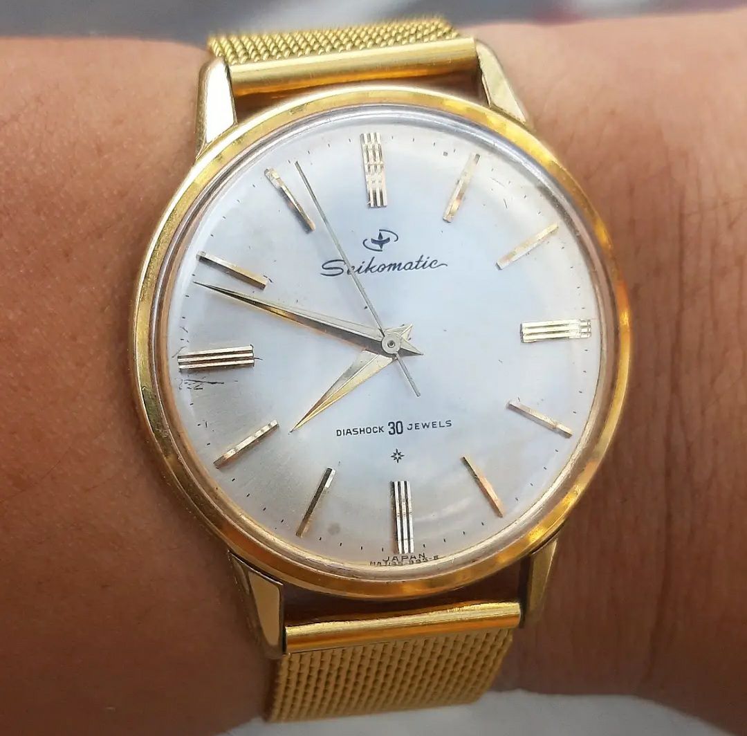 Seikomatic 39 jewels watch with gold cap