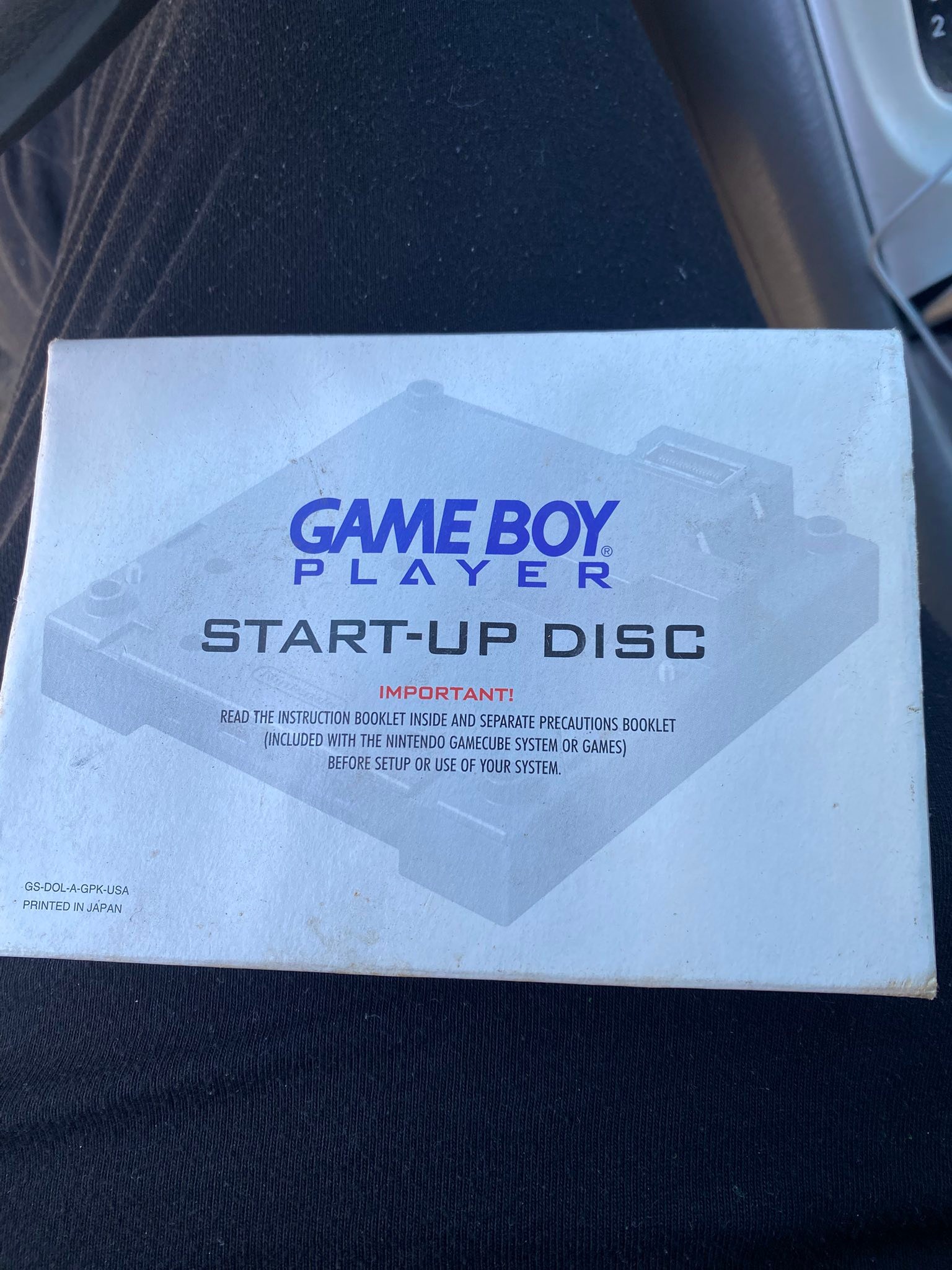 Gameboy player startup disc found at yard sale